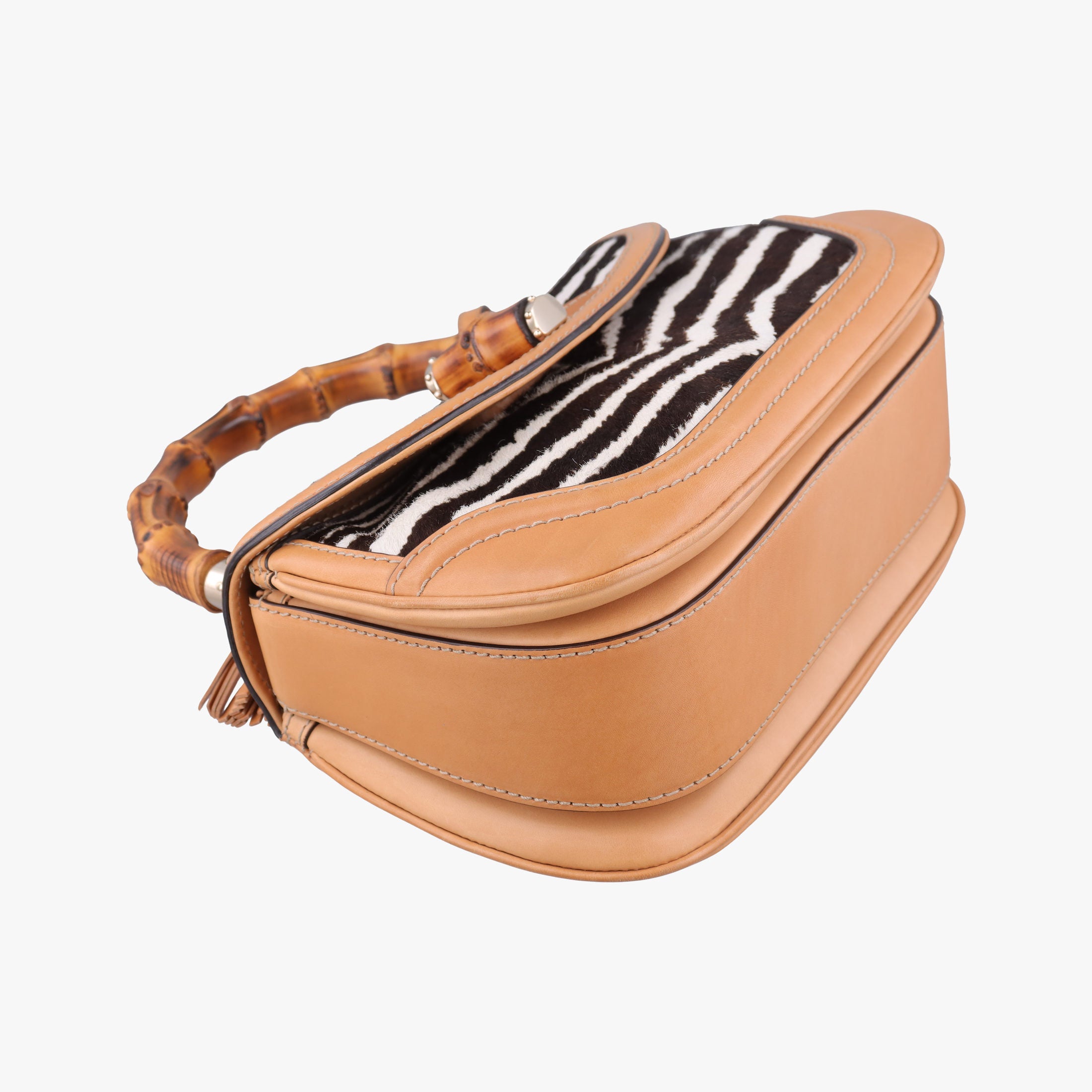 Secondhand Gucci New Bamboo Multicolour ponyhair×leather 254884 shoulderbag | stylenewstar