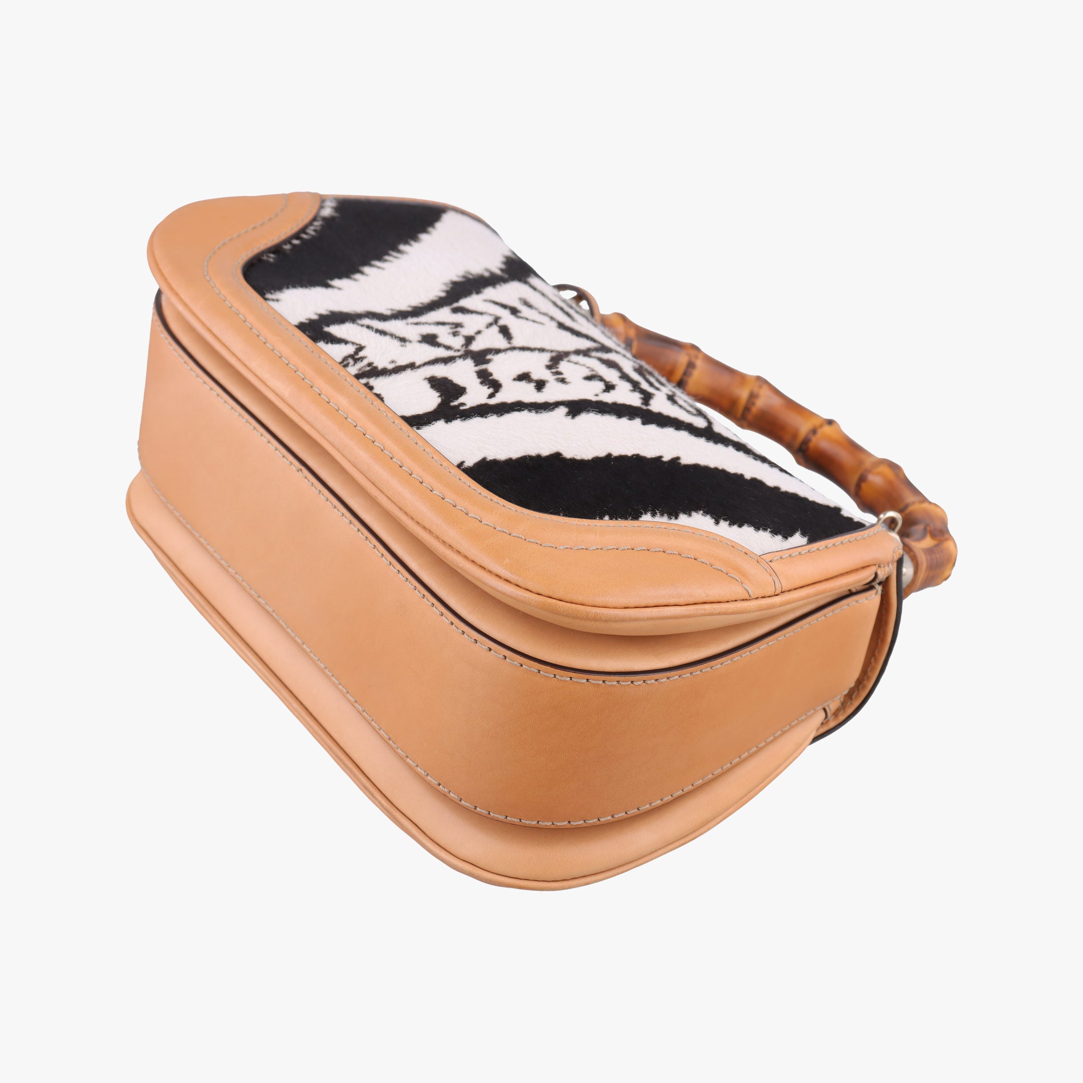 Secondhand Gucci New Bamboo Multicolour ponyhair×leather 254884 shoulderbag | stylenewstar