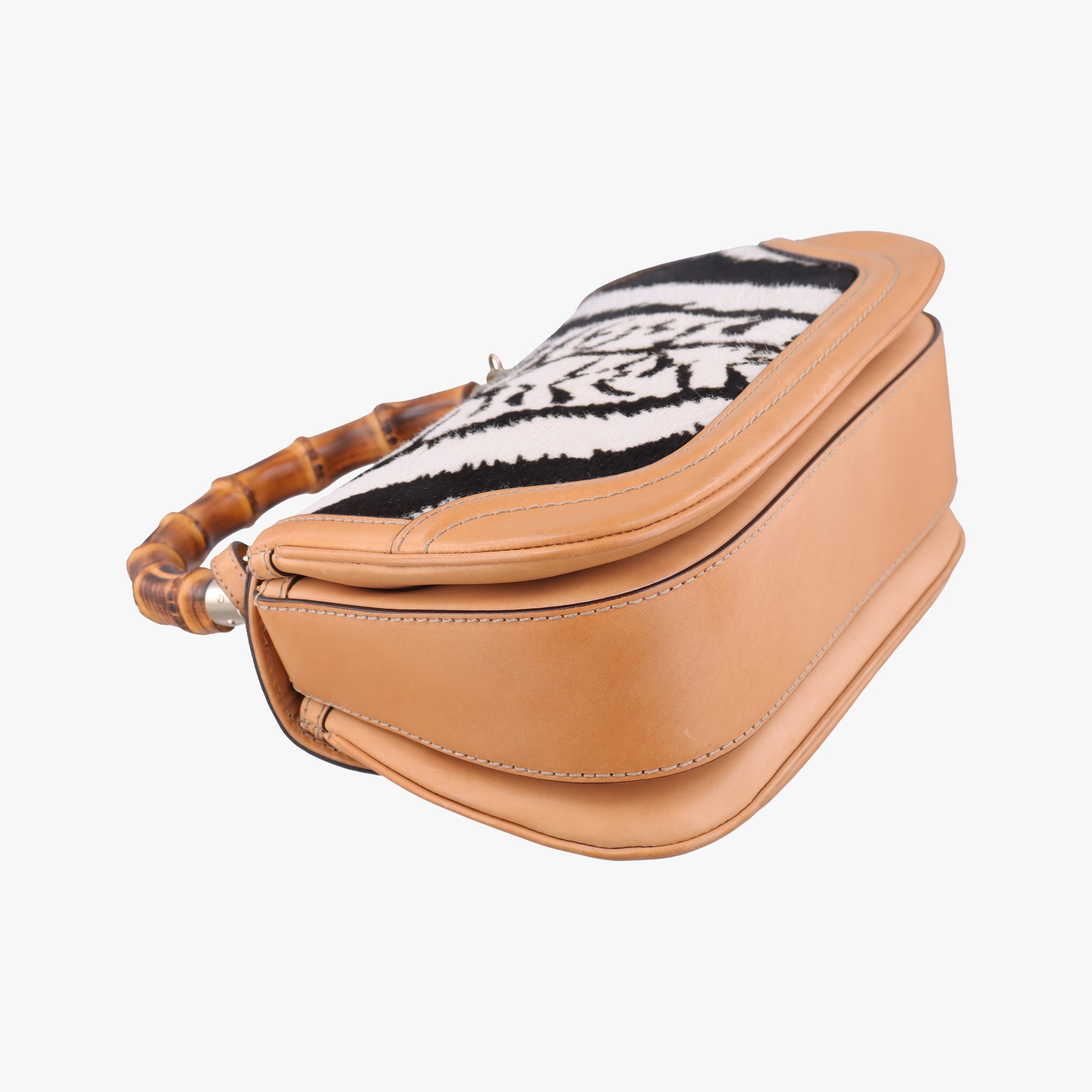 Secondhand Gucci New Bamboo Multicolour ponyhair×leather 254884 shoulderbag | stylenewstar
