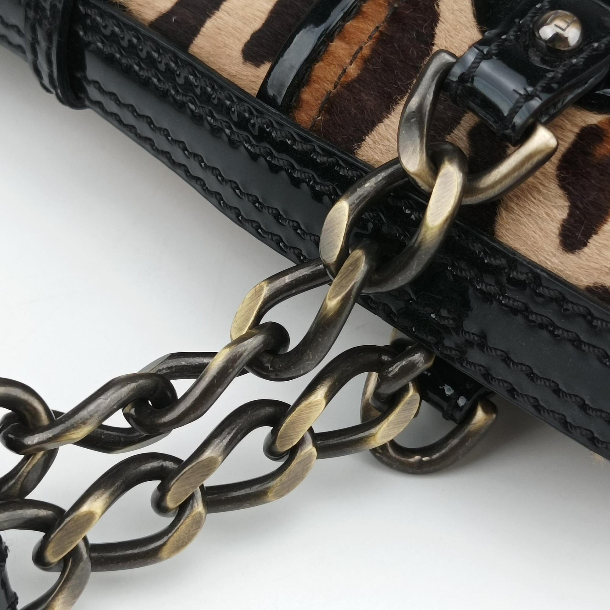 Pre-owned Fendi B Bag Brown pony hair 8BN165 shoulderbag | stylenewstar