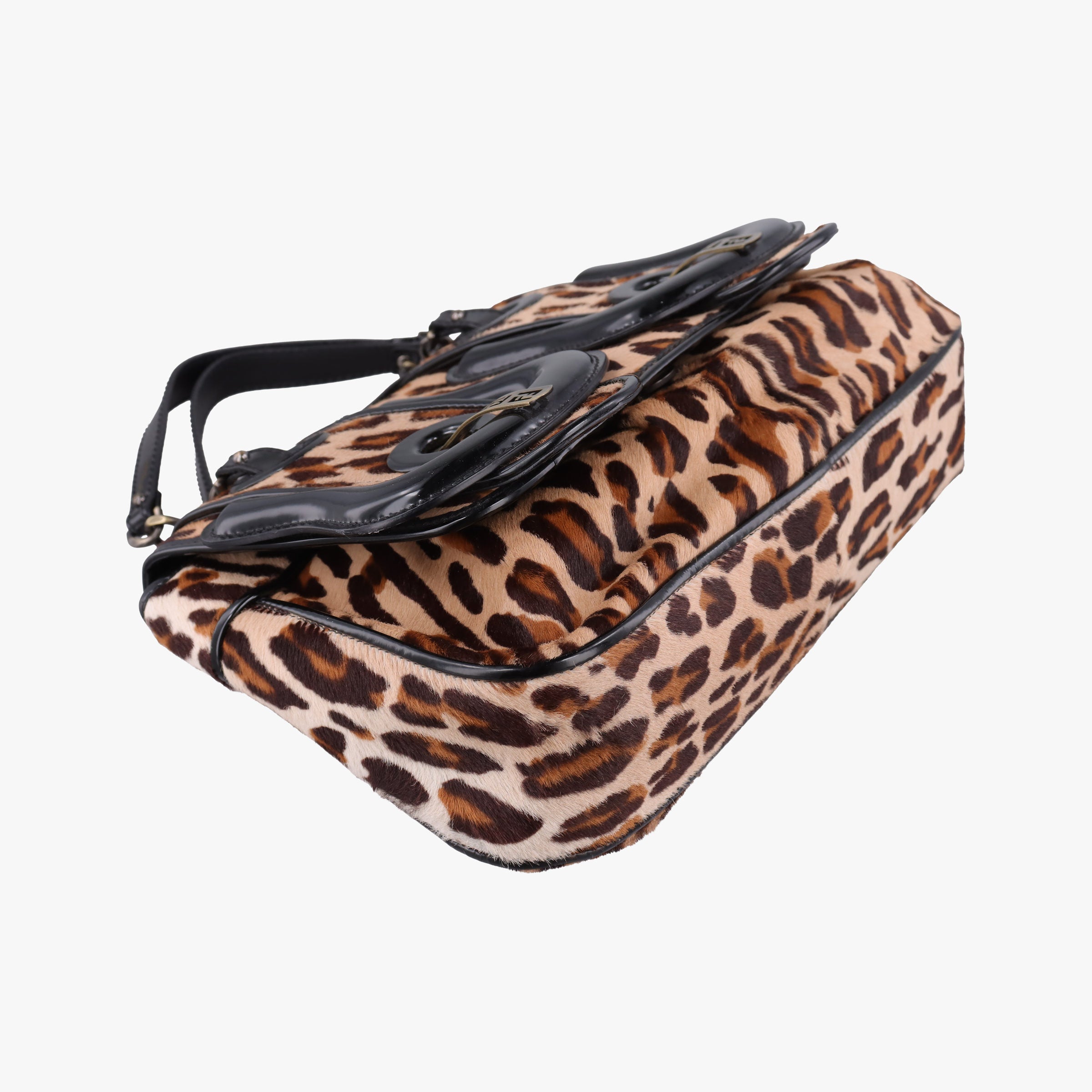 Pre-owned Fendi B Bag Brown pony hair 8BN165 shoulderbag | stylenewstar