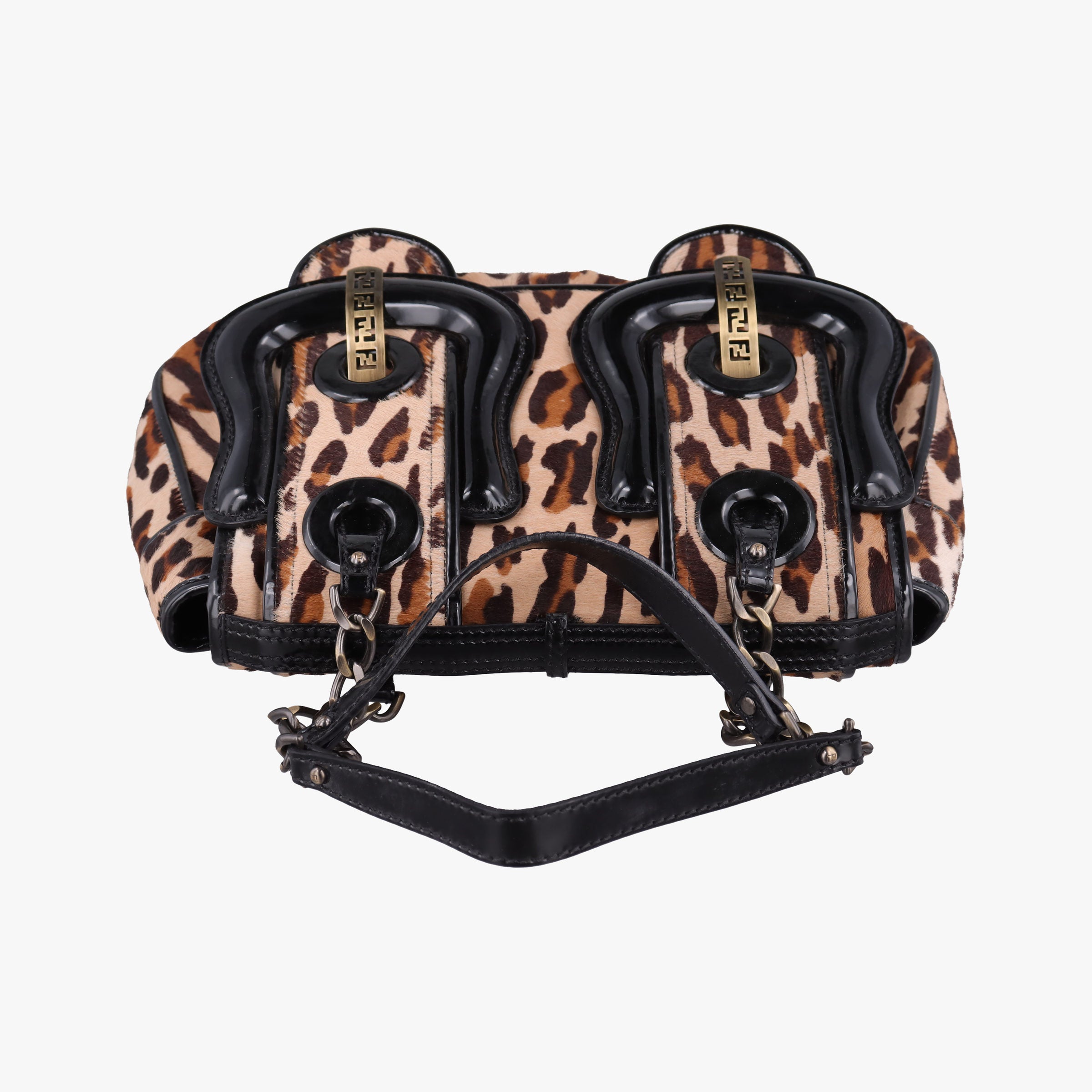 Pre-owned Fendi B Bag Brown pony hair 8BN165 shoulderbag | stylenewstar