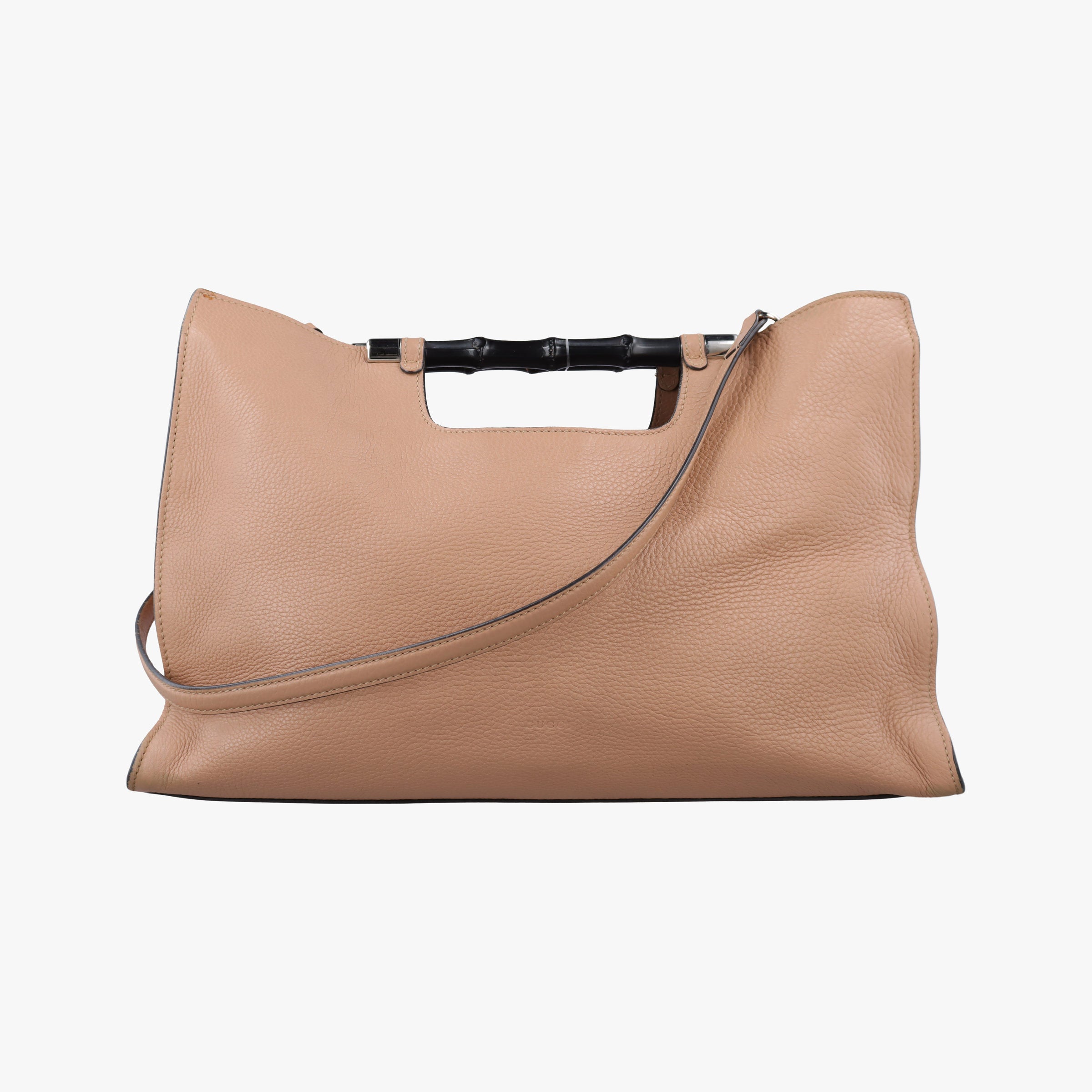 Pre-owned Gucci BAMBOO Beige Leather 370829 shoulderbag | stylenewstar