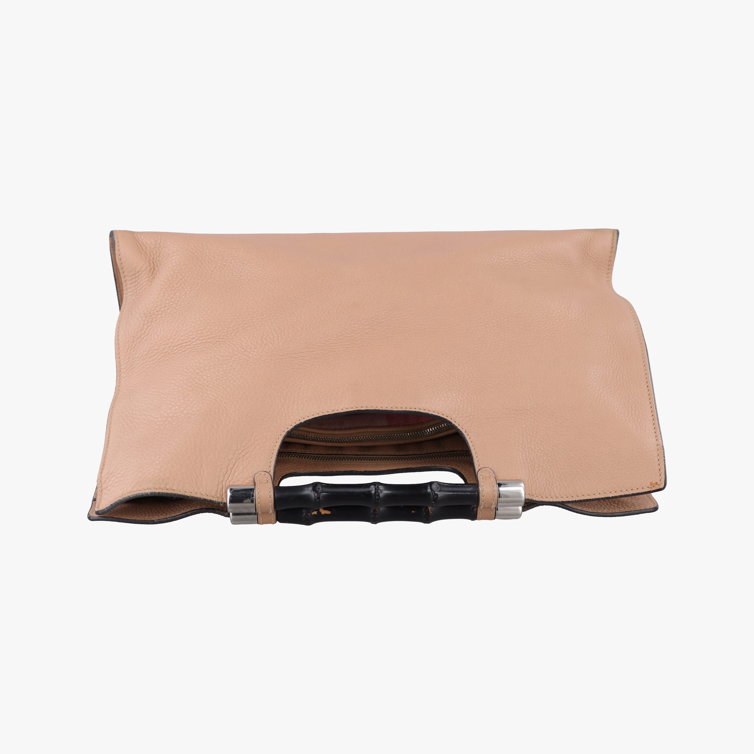 Pre-owned Gucci BAMBOO Beige Leather 370829 shoulderbag | stylenewstar