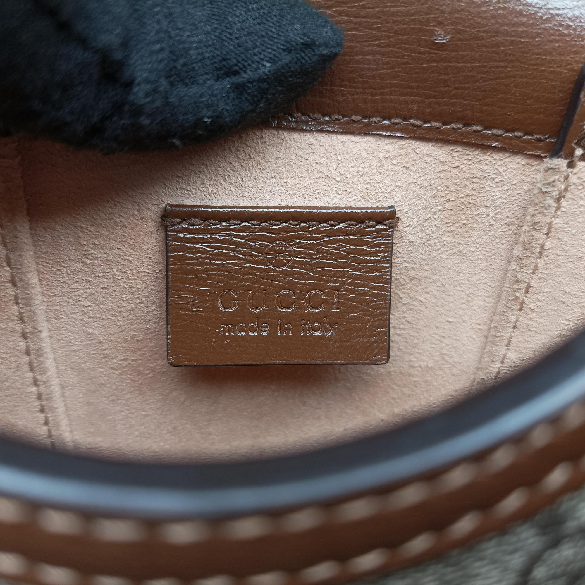 Pre-owned Gucci HORSEBIT 1955 beige×white PVC coated canvas×Leather 625615 shoulderbag | stylenewstar