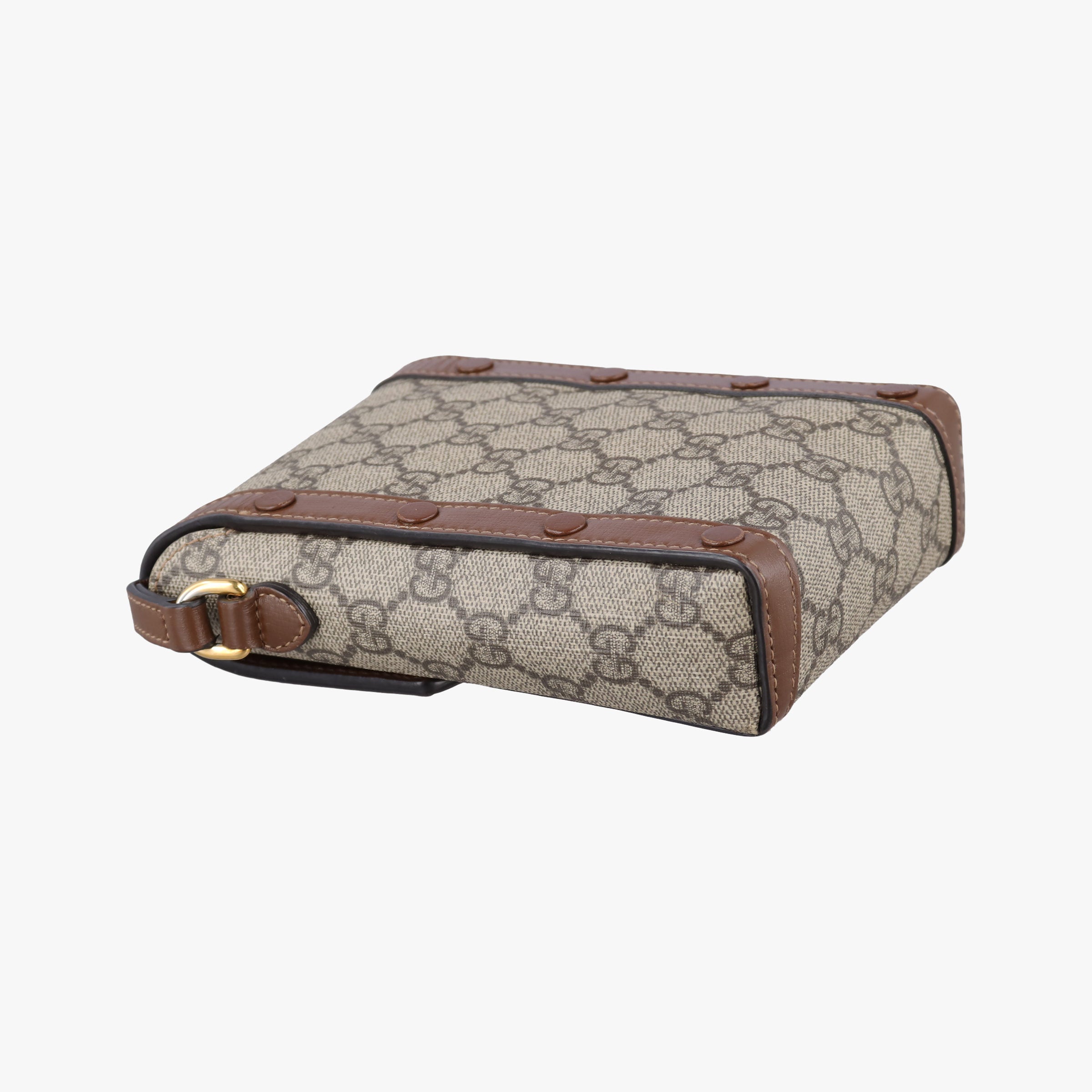 Pre-owned Gucci HORSEBIT 1955 beige×white PVC coated canvas×Leather 625615 shoulderbag | stylenewstar