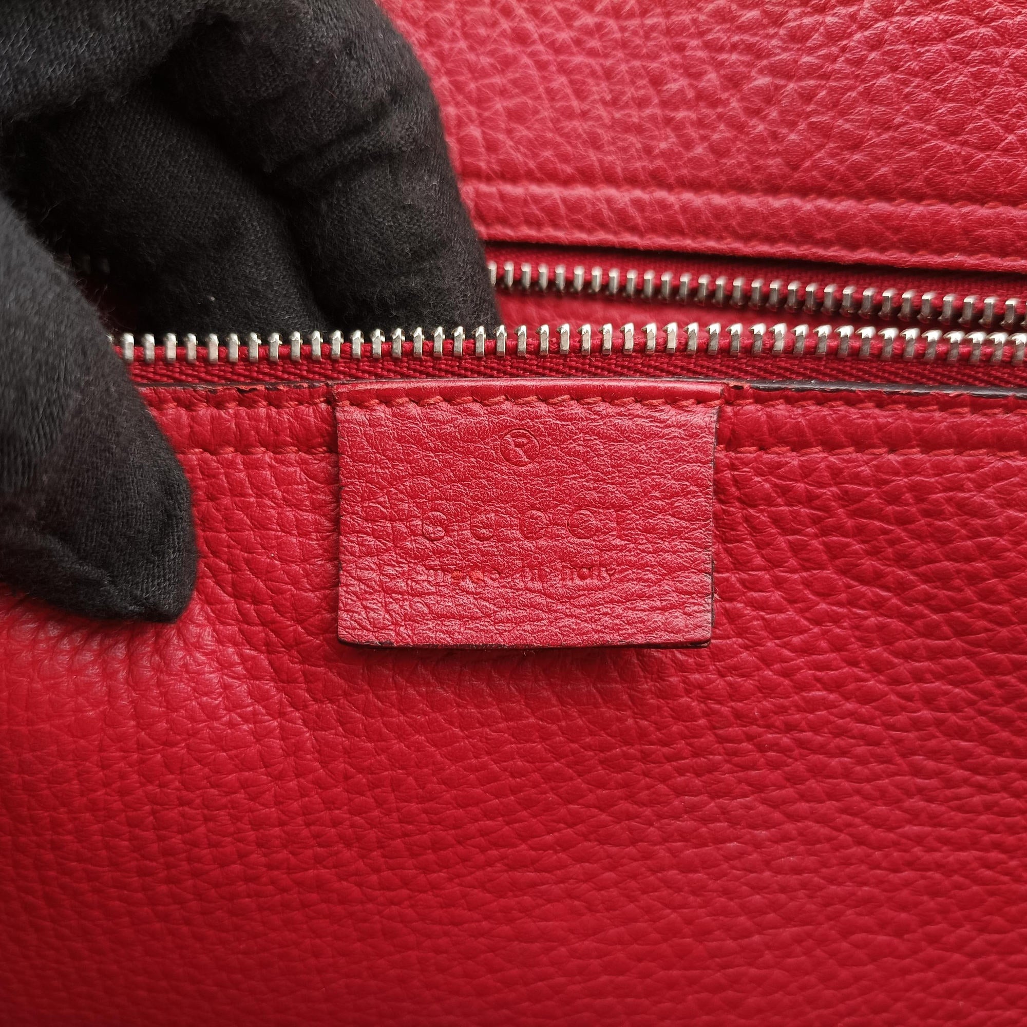 Pre-owned Gucci new jackie Red Leather 365460 shoulderbag | stylenewstar