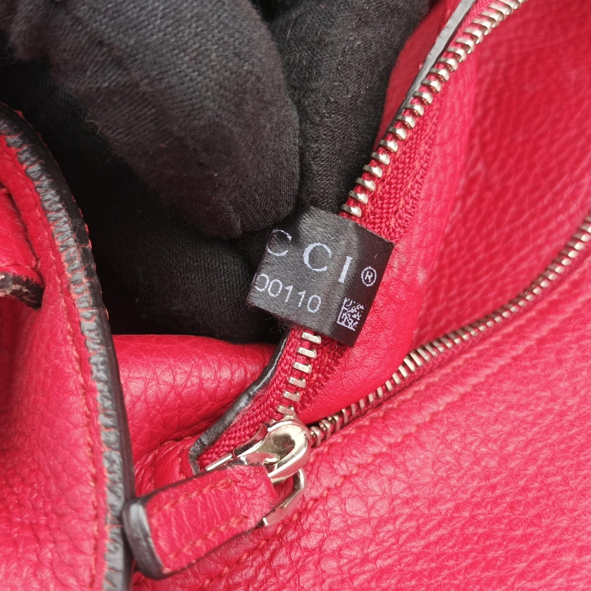 Pre-owned Gucci new jackie Red Leather 365460 shoulderbag | stylenewstar