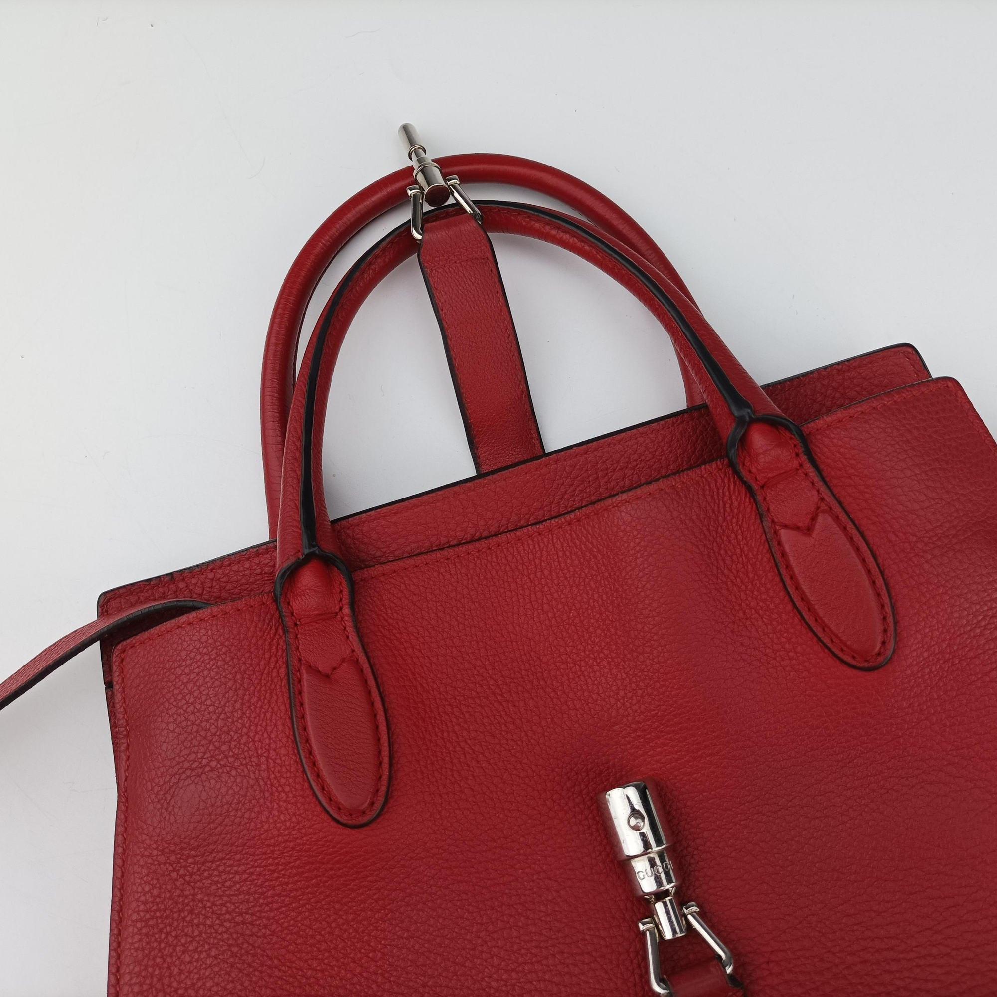 Pre-owned Gucci new jackie Red Leather 365460 shoulderbag | stylenewstar