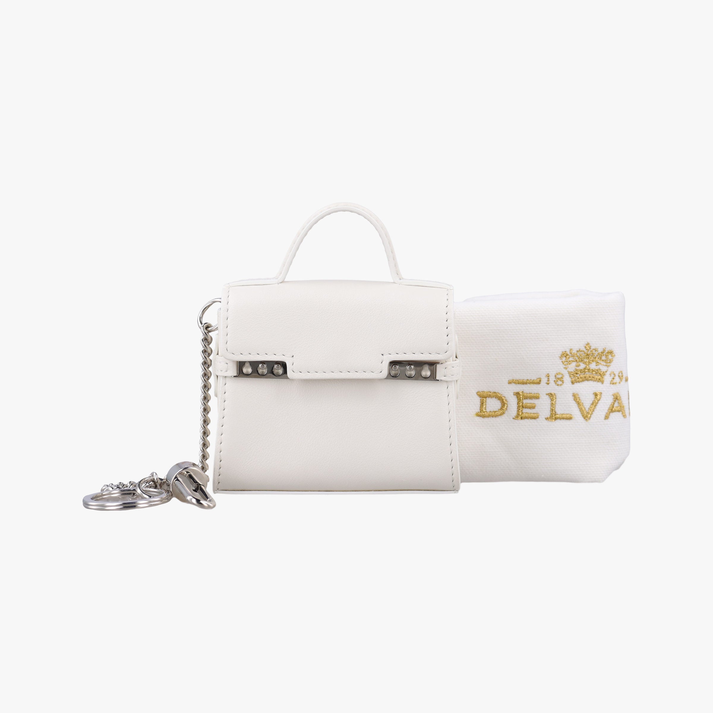 Pre-owned Delvaux Tampete White Leather  coinpurse | stylenewstar