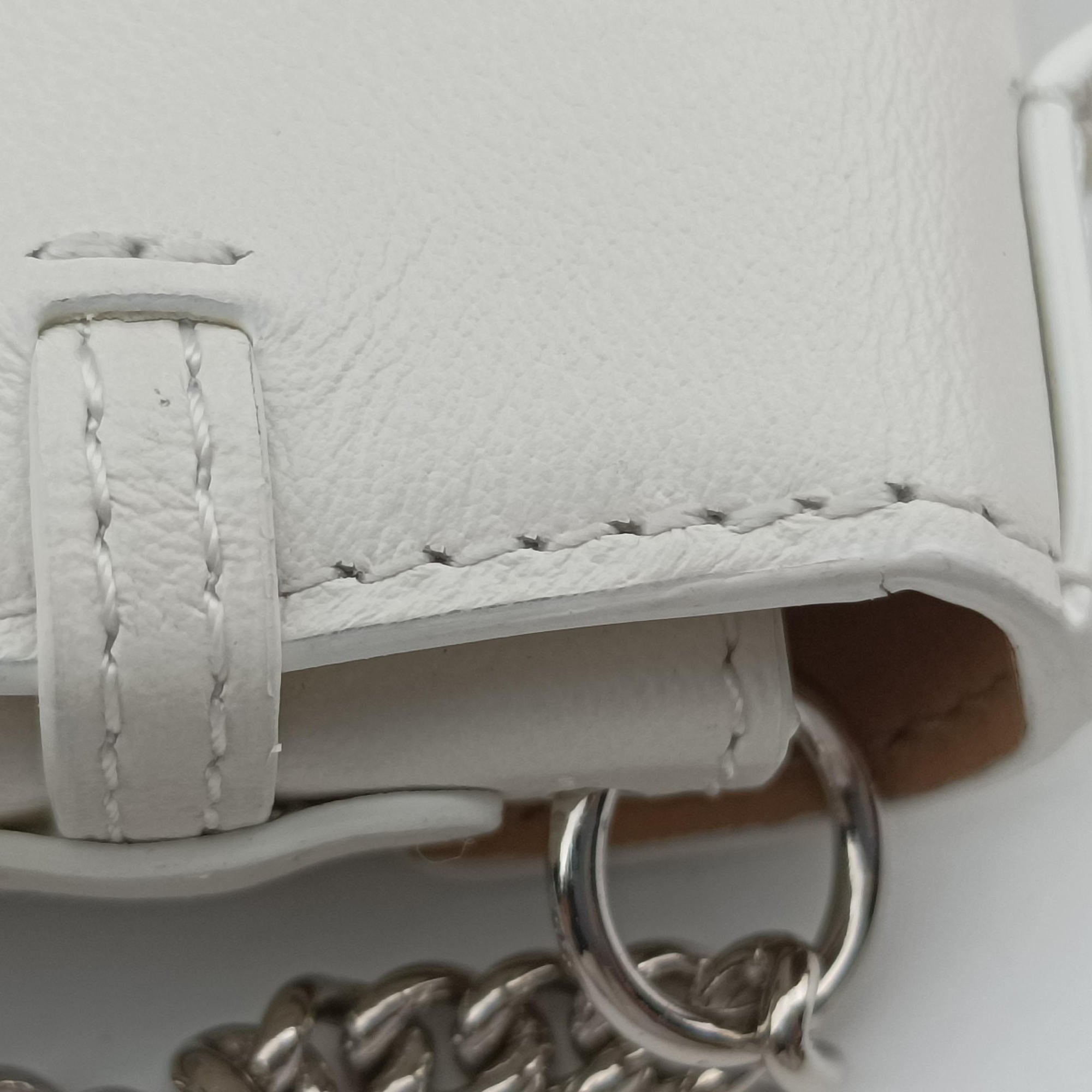 Pre-owned Delvaux Tampete White Leather  coinpurse | stylenewstar