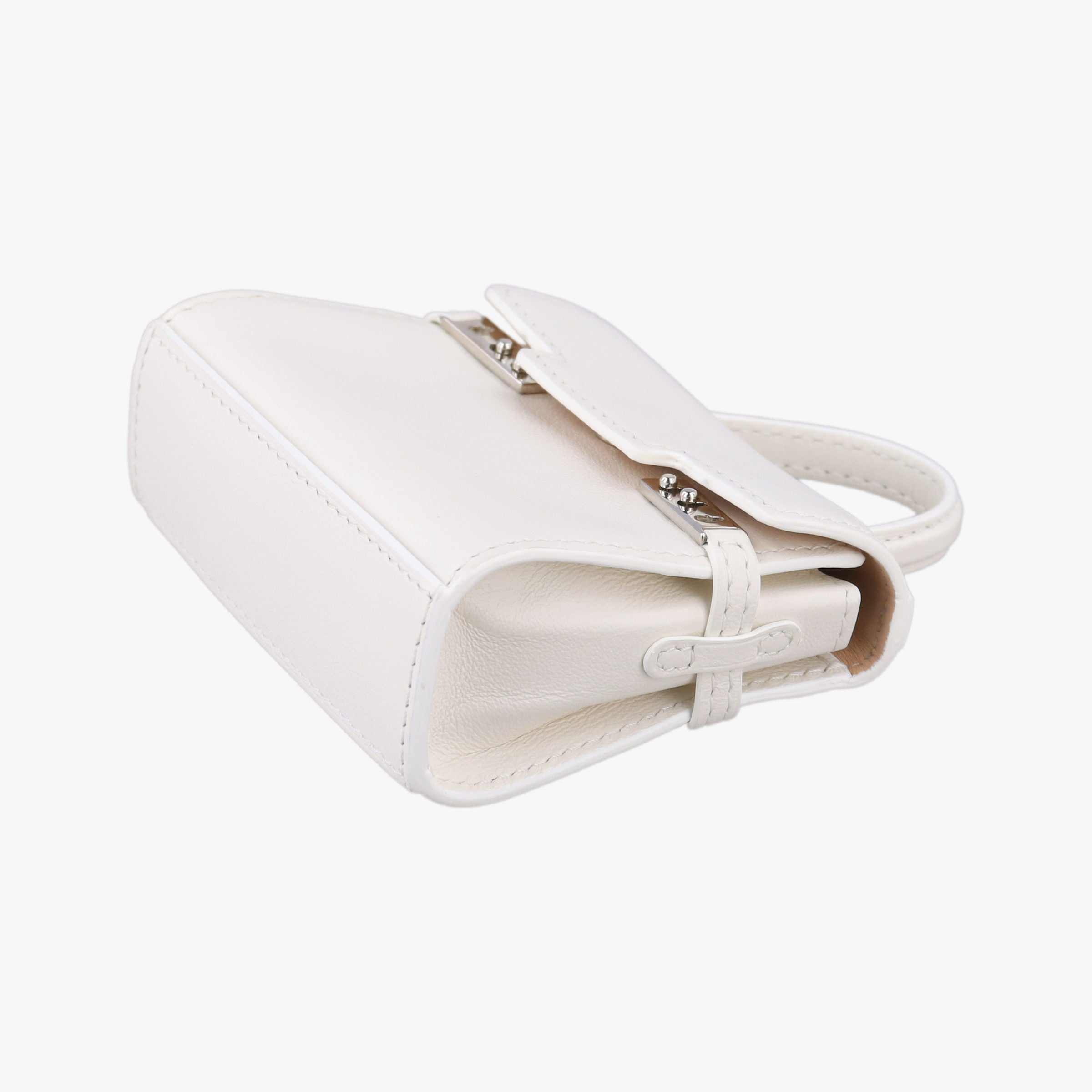 Pre-owned Delvaux Tampete White Leather  coinpurse | stylenewstar