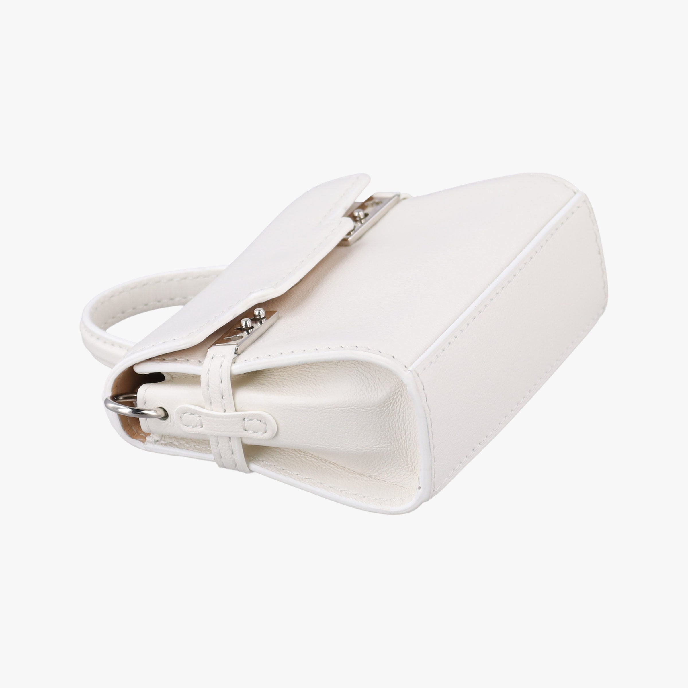 Pre-owned Delvaux Tampete White Leather  coinpurse | stylenewstar