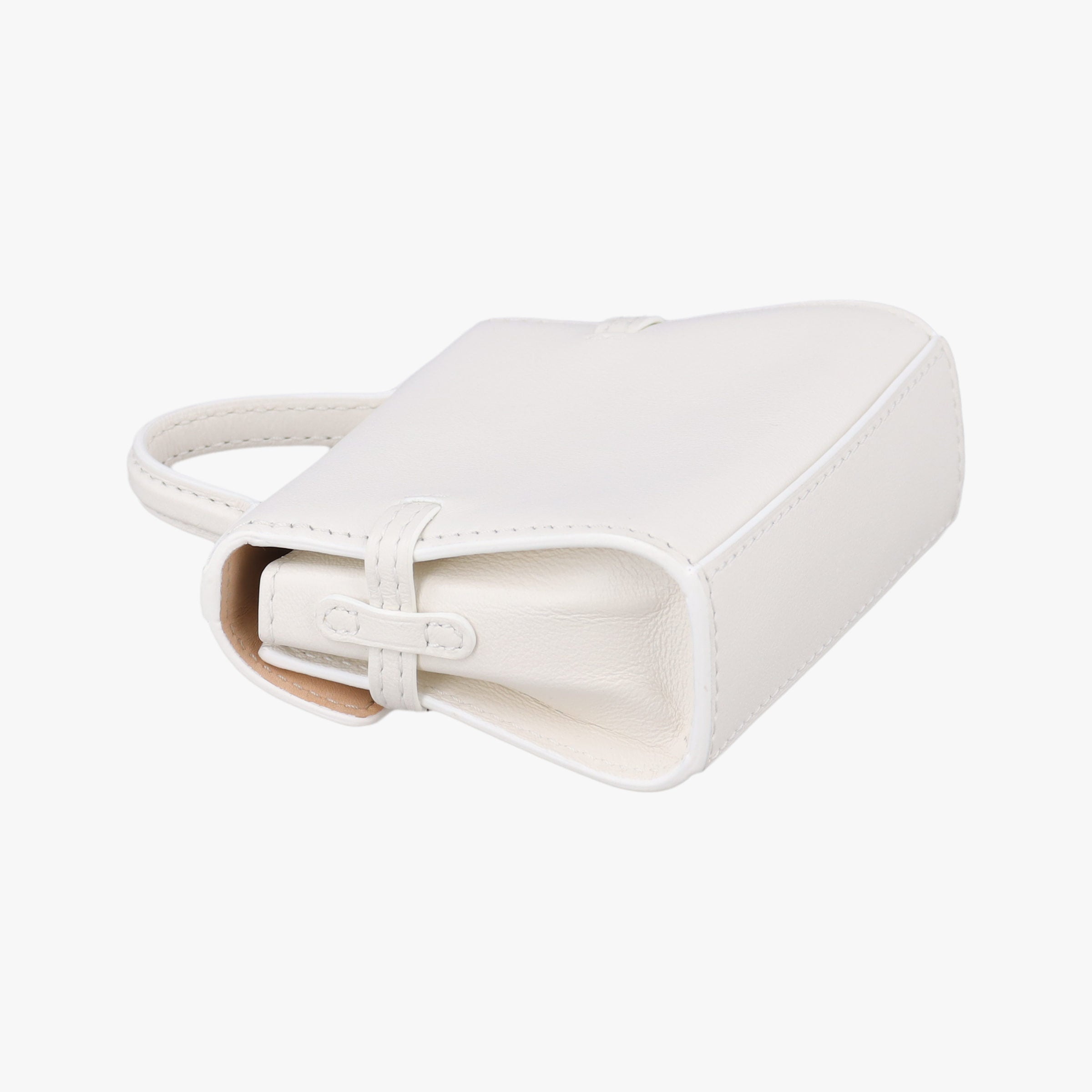 Pre-owned Delvaux Tampete White Leather  coinpurse | stylenewstar