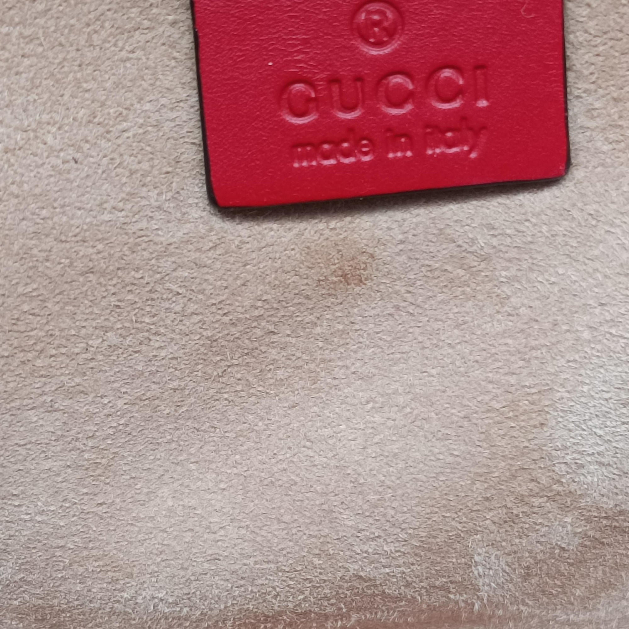 Pre-owned Gucci Sylvie Red×navy Leather 421882 shoulderbag | stylenewstar
