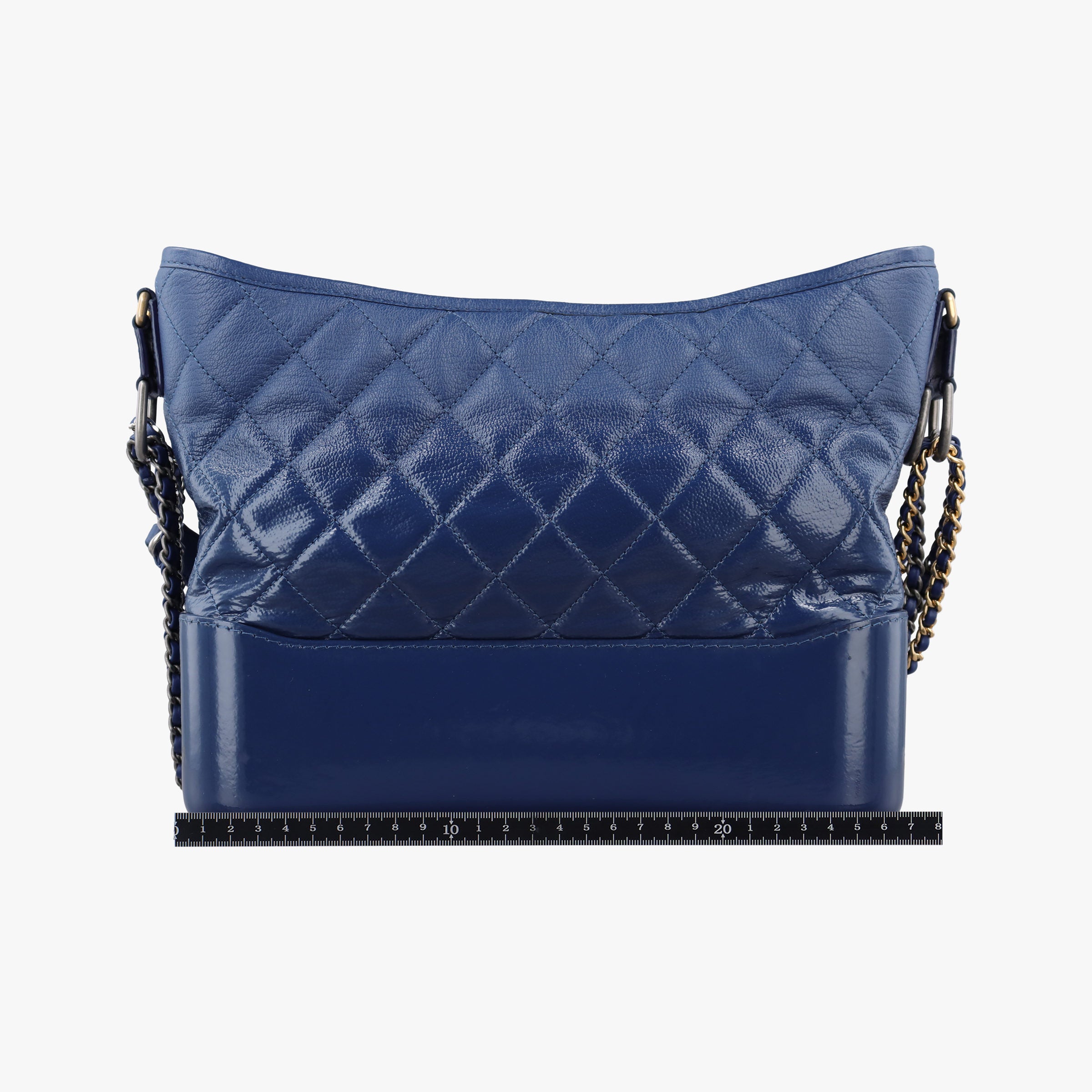 Vintage Chanel GABRIELLE Blue lambskin A93824 shoulderbag | stylenewstar