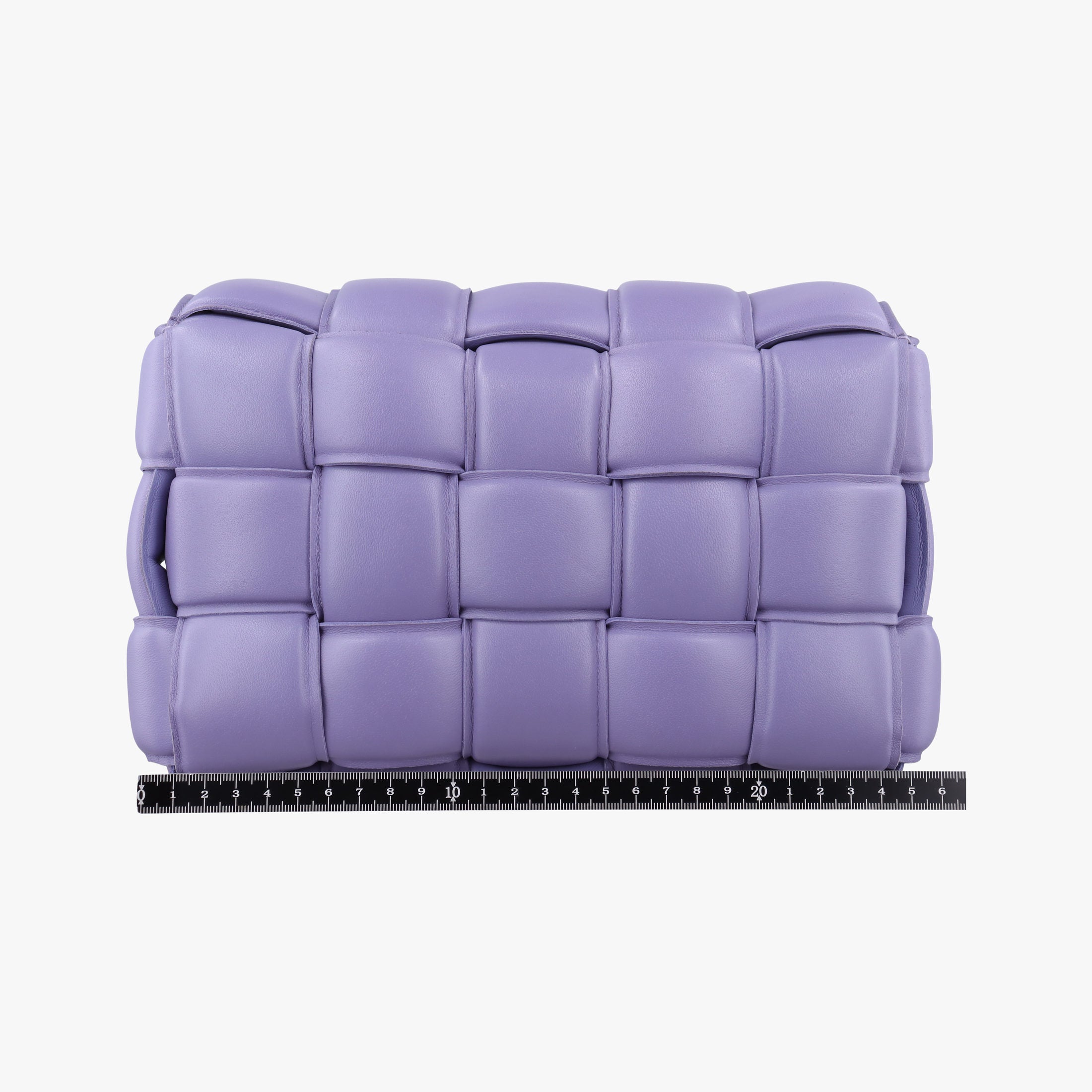 Pre-owned Bottega Veneta Padded Cassette Purple lambskin  shoulderbag | stylenewstar
