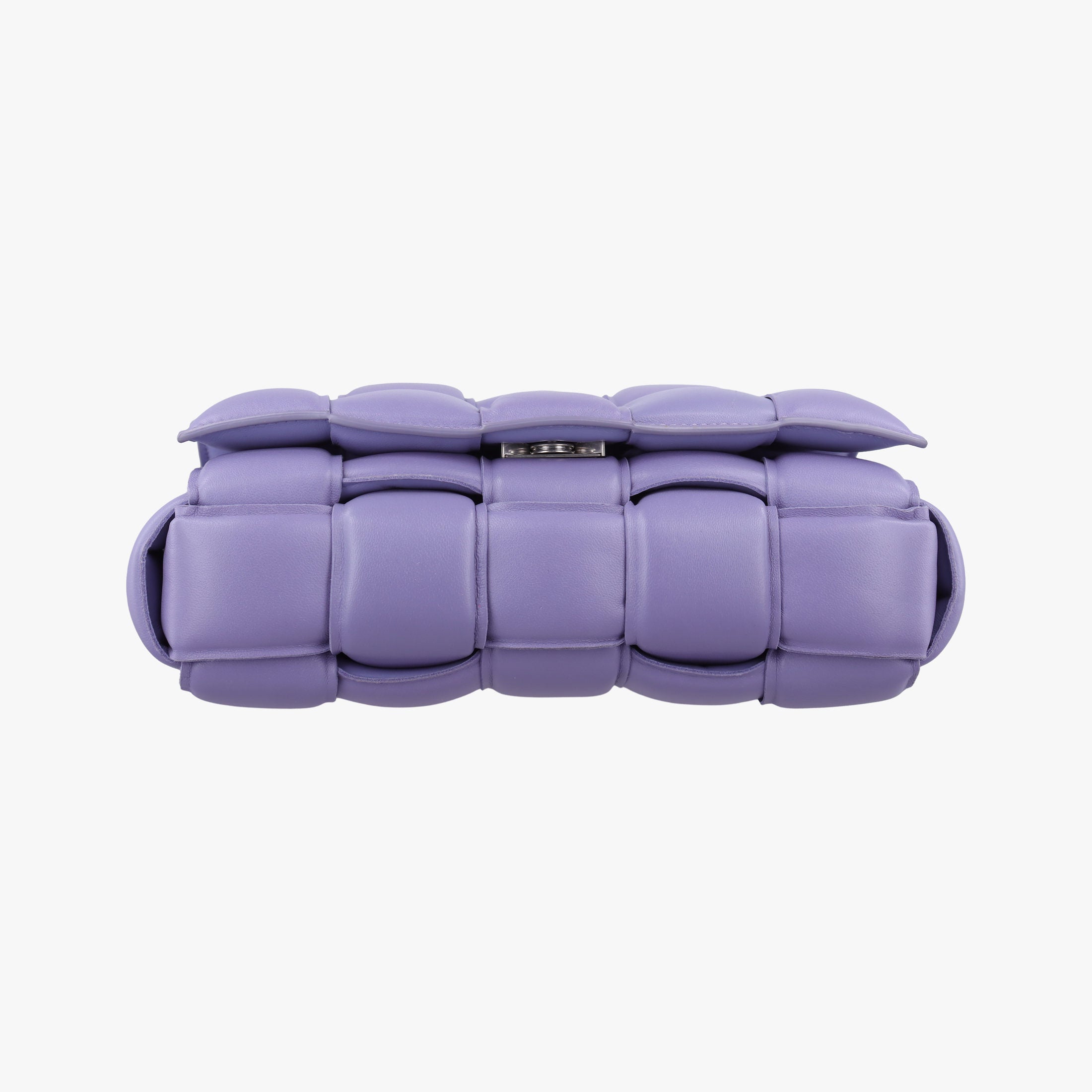 Pre-owned Bottega Veneta Padded Cassette Purple lambskin  shoulderbag | stylenewstar