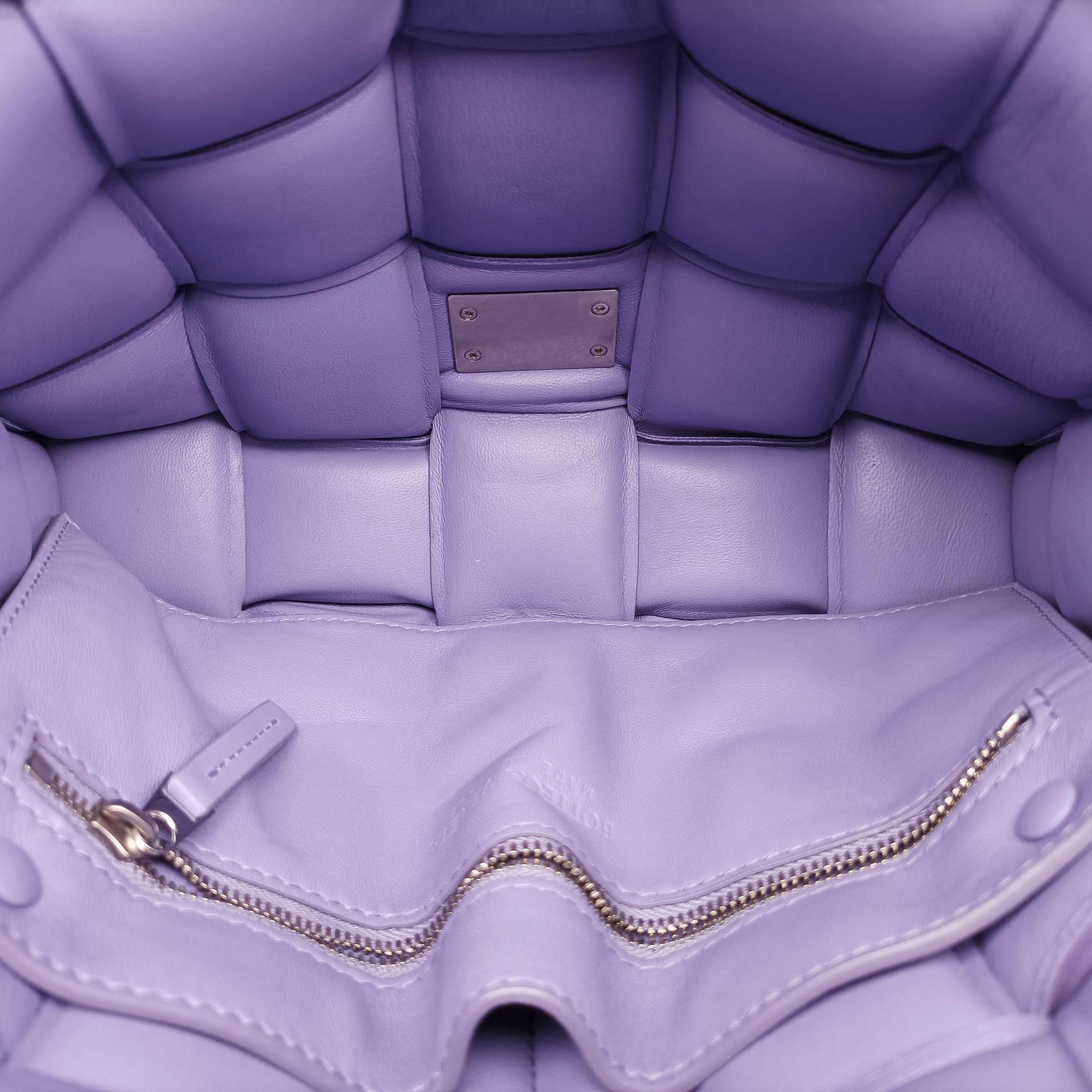Pre-owned Bottega Veneta Padded Cassette Purple lambskin  shoulderbag | stylenewstar
