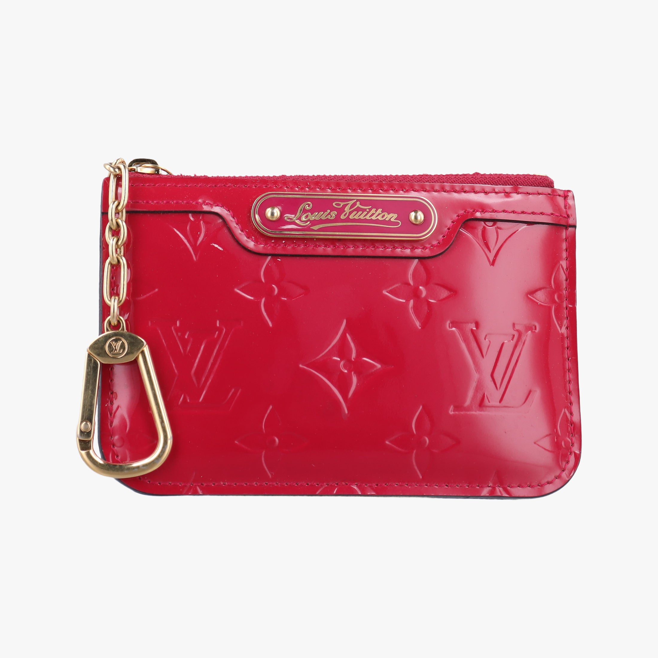 Pre-owned Louis Vuitton Pochette Cles Pomme d'Amour Vernis M93559 coinpurse | stylenewstar