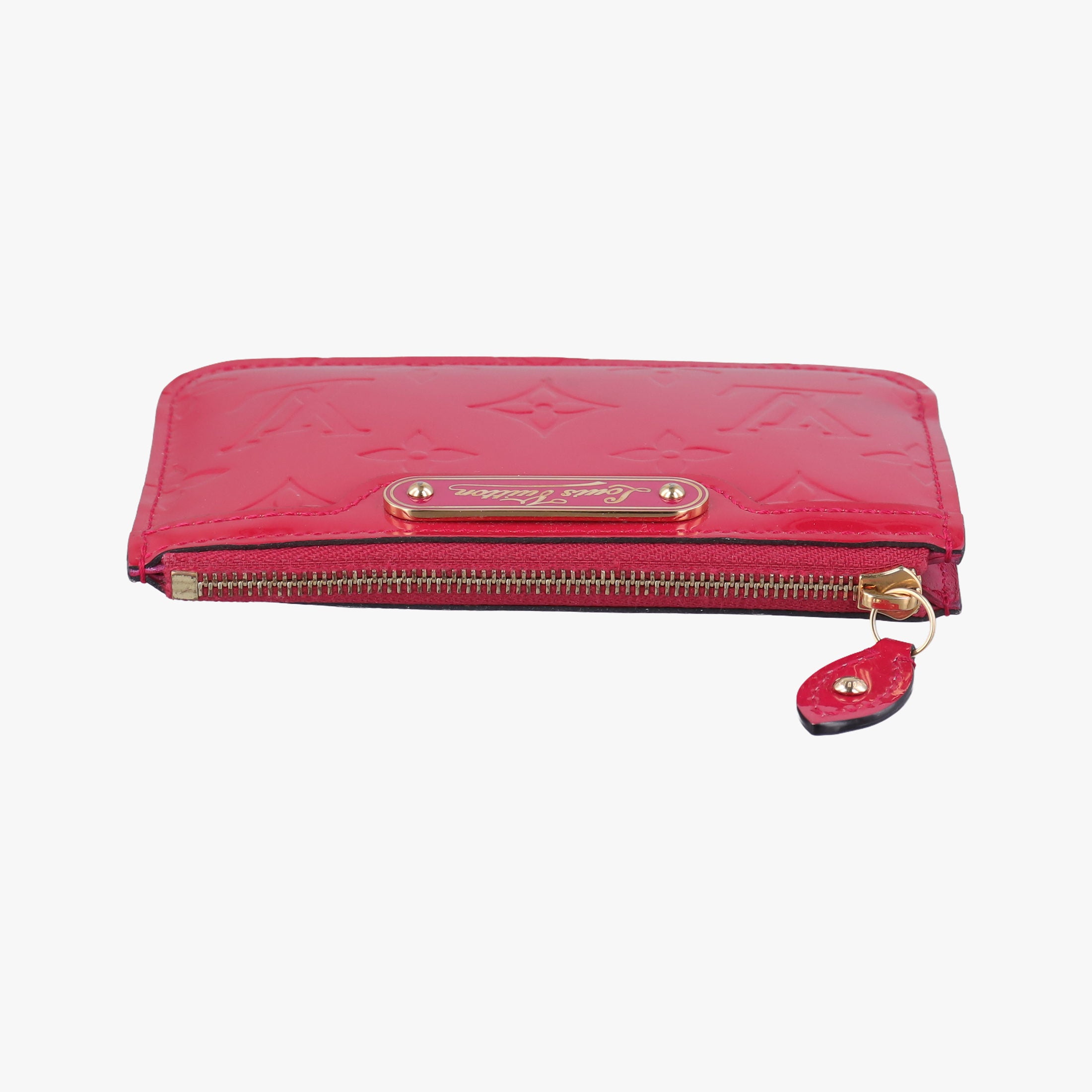 Pre-owned Louis Vuitton Pochette Cles Pomme d'Amour Vernis M93559 coinpurse | stylenewstar