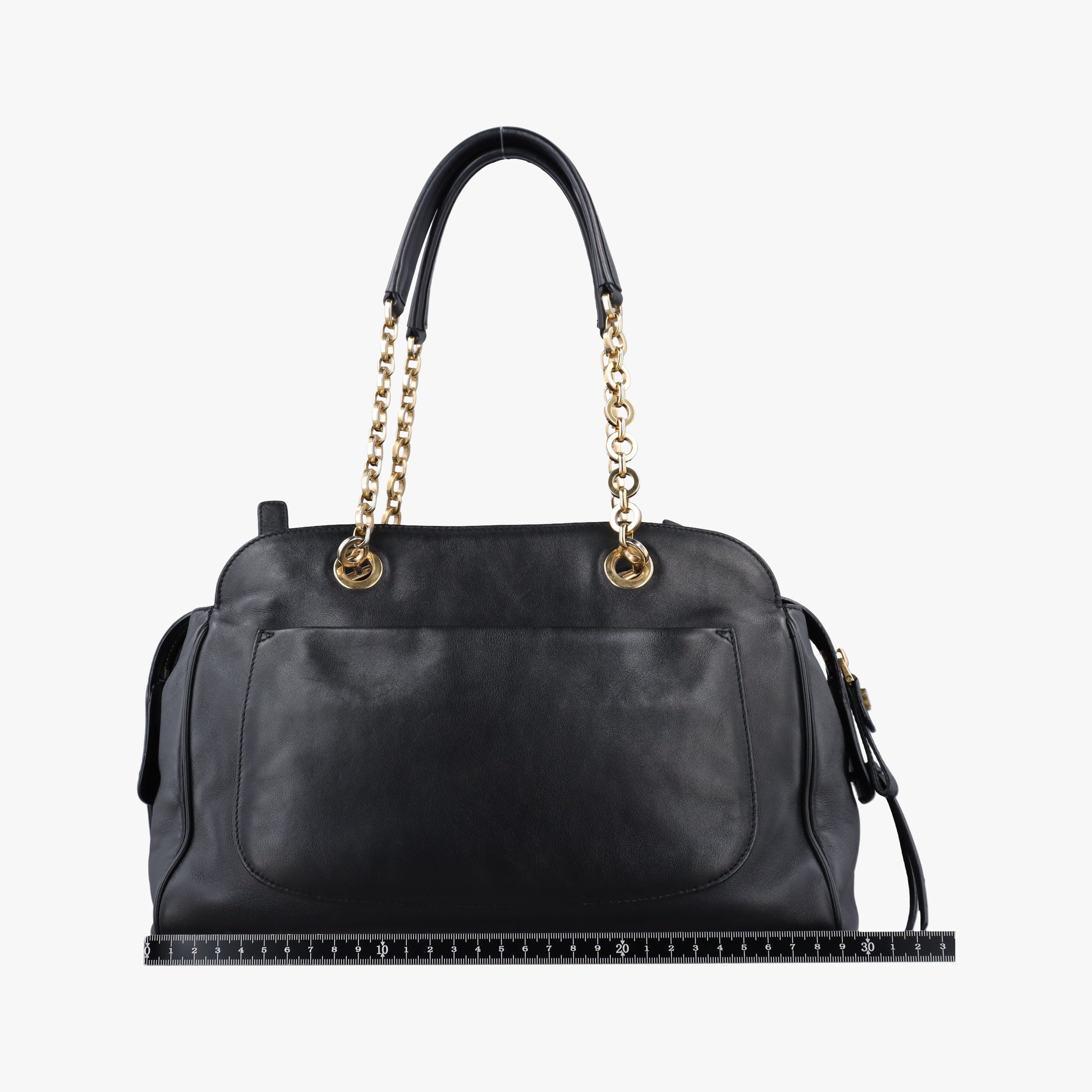 Pre-owned Ferragamo Gancini Black Leather  shoulderbag | stylenewstar