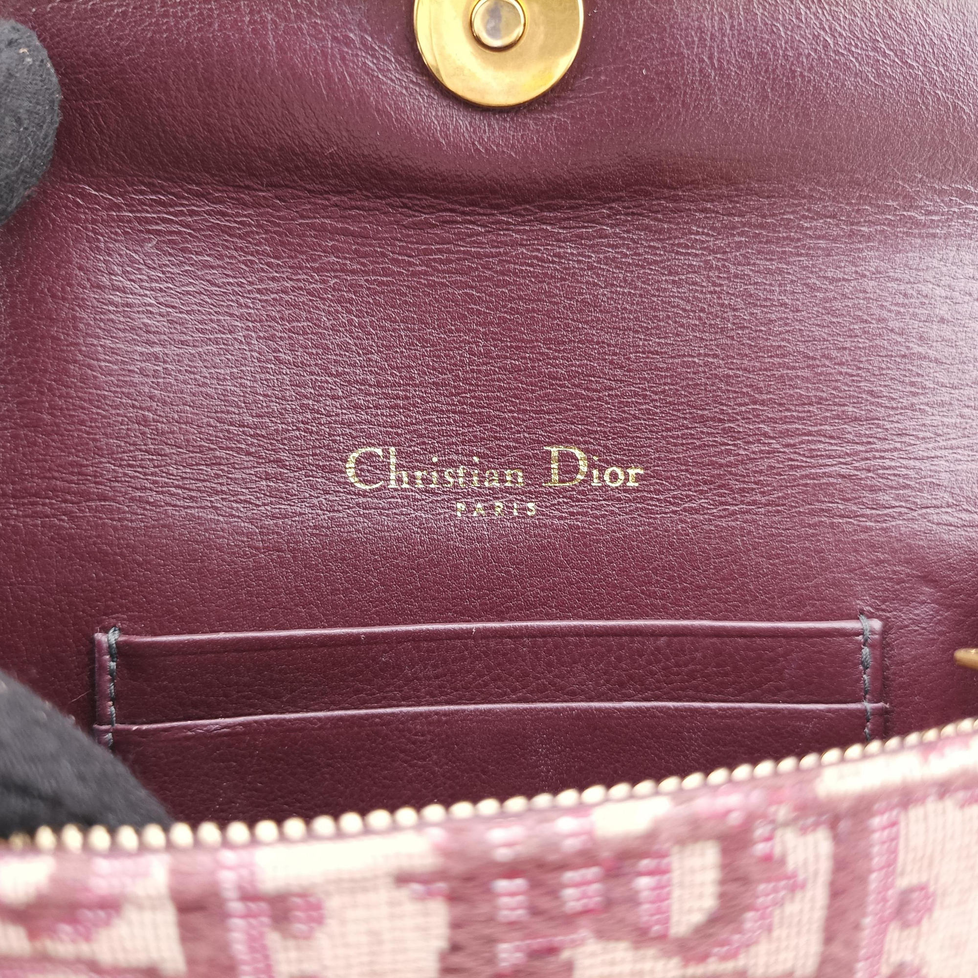 Pre-owned Christian Dior Saddle Red Jacquard  bum bag/waist bag | stylenewstar