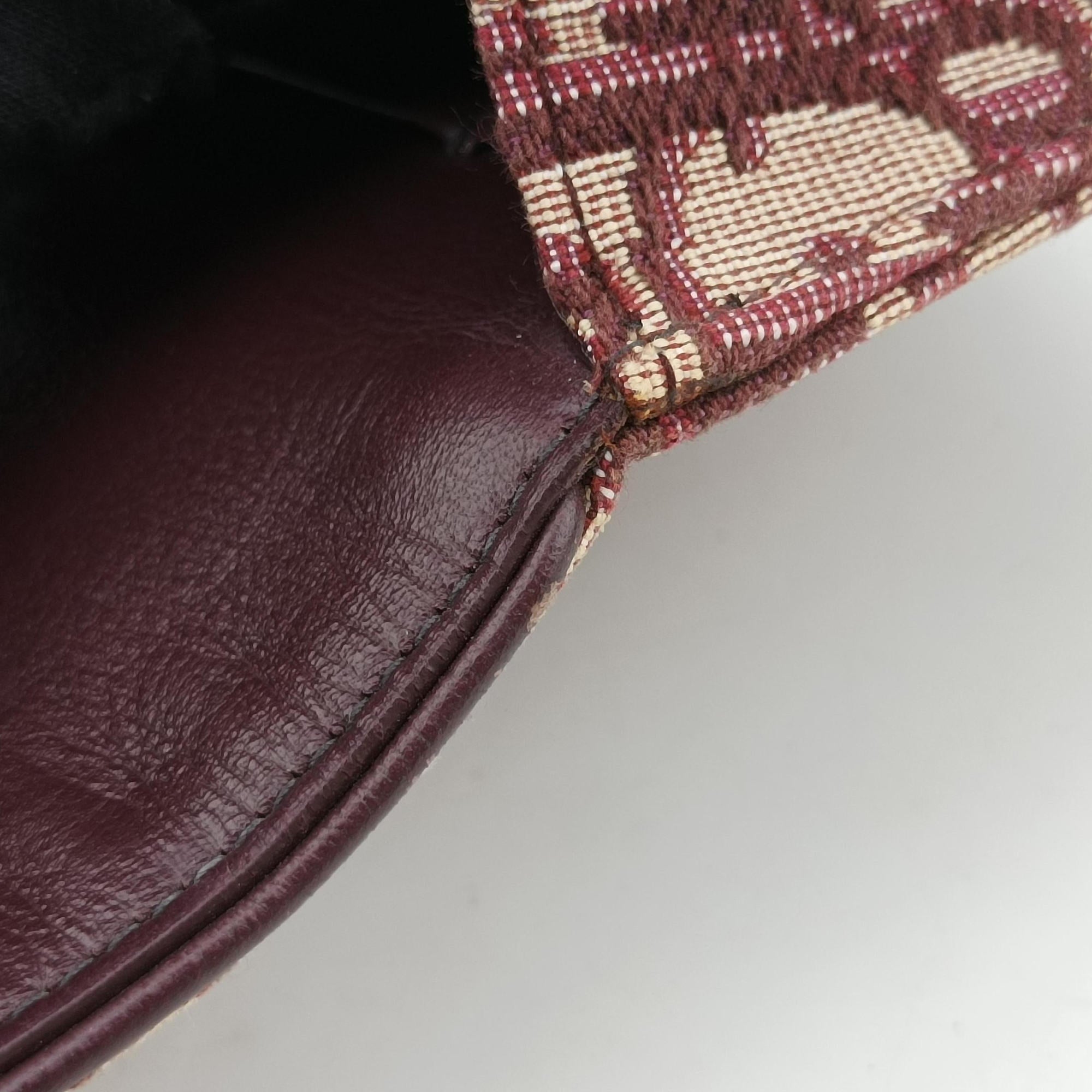 Pre-owned Christian Dior Saddle Red Jacquard  bum bag/waist bag | stylenewstar