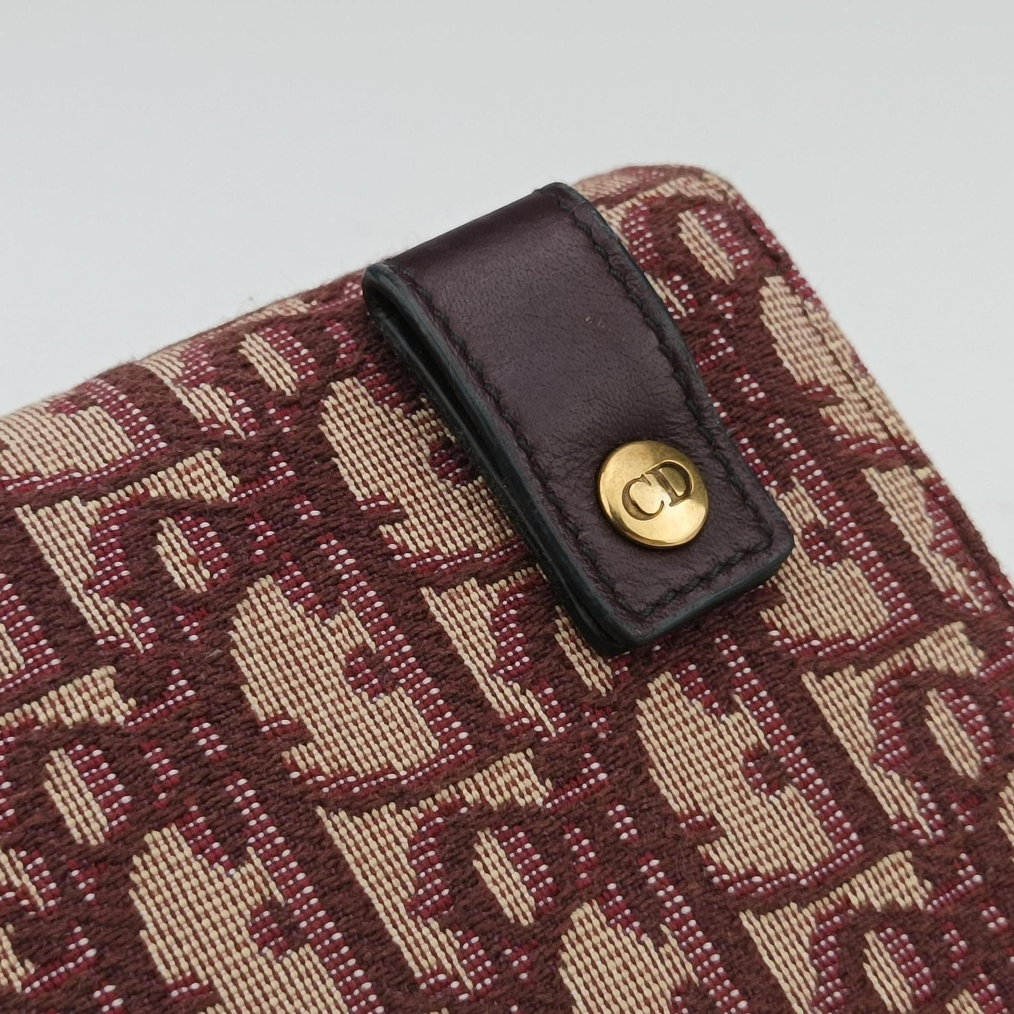 Pre-owned Christian Dior Saddle Red Jacquard  bum bag/waist bag | stylenewstar