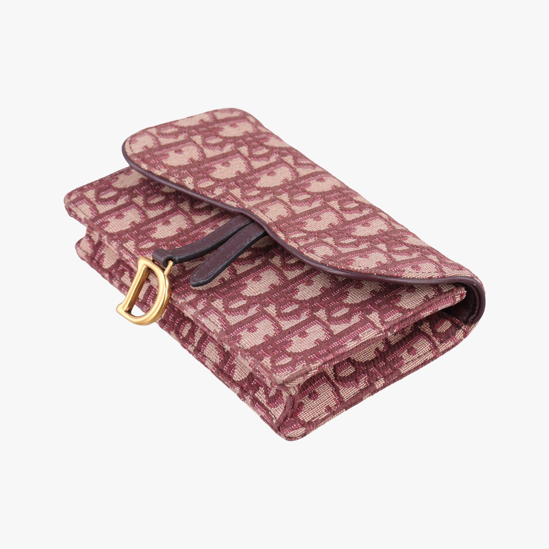 Pre-owned Christian Dior Saddle Red Jacquard  bum bag/waist bag | stylenewstar