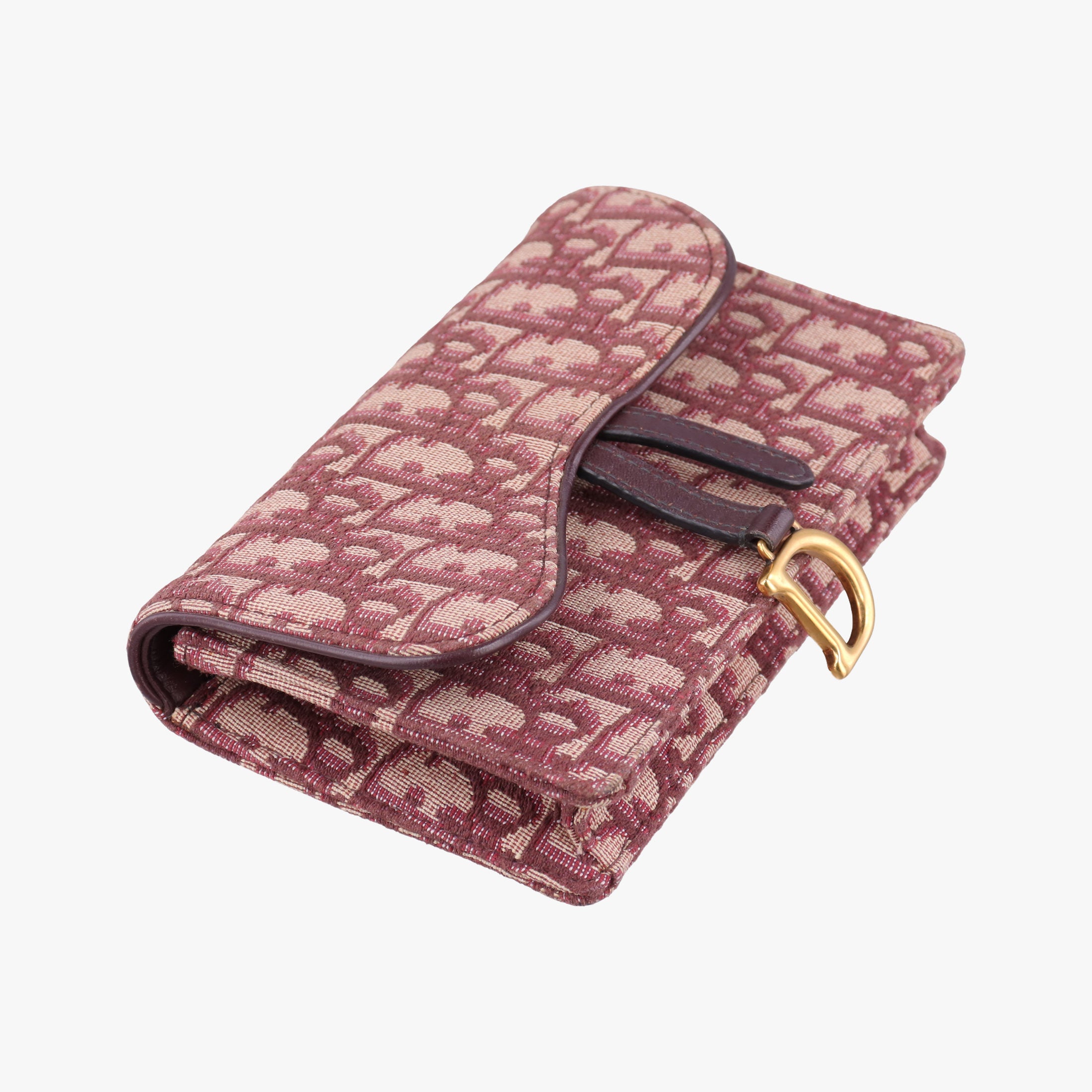 Pre-owned Christian Dior Saddle Red Jacquard  bum bag/waist bag | stylenewstar
