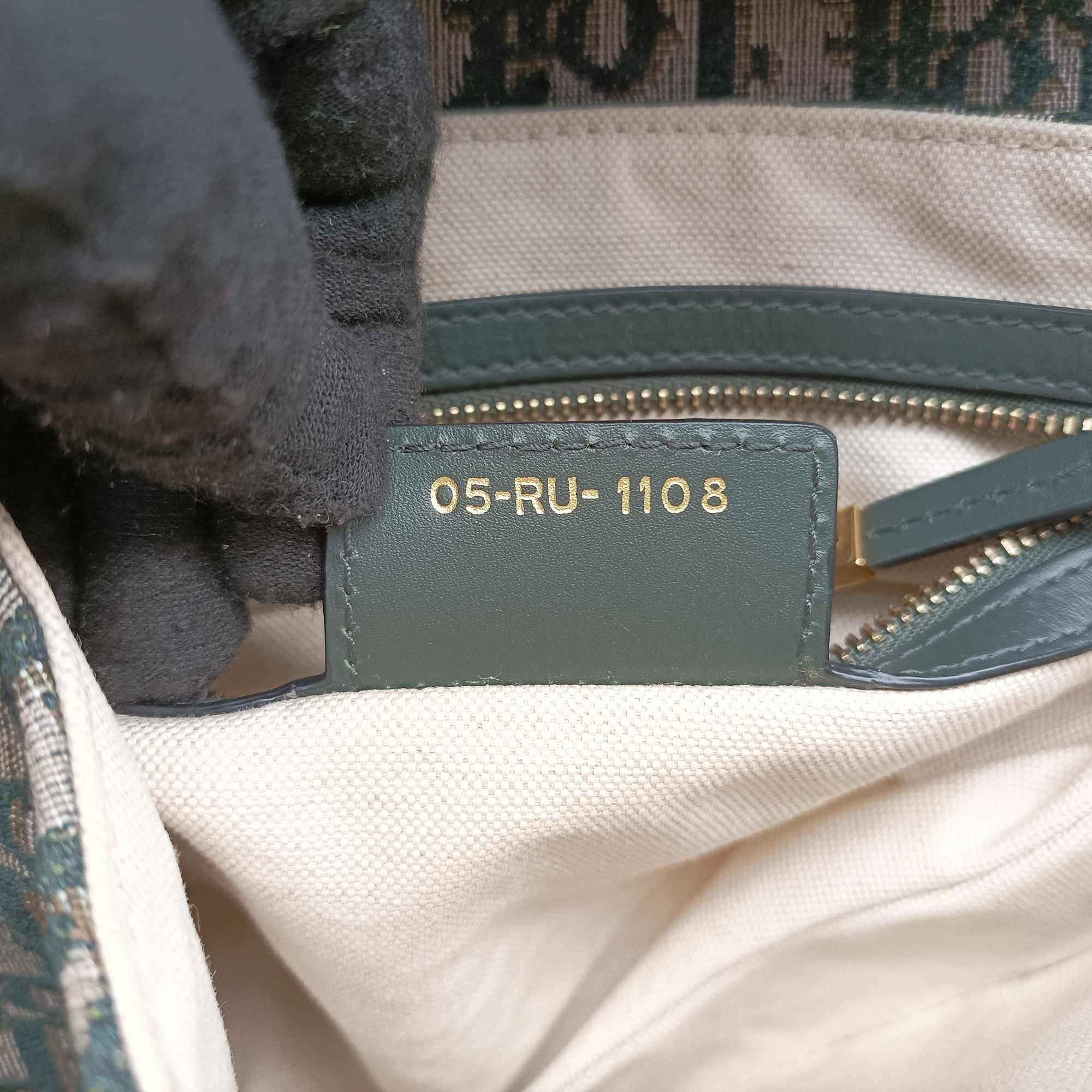 Pre-owned Christian Dior Saddle Green Jacquard  handbag | stylenewstar
