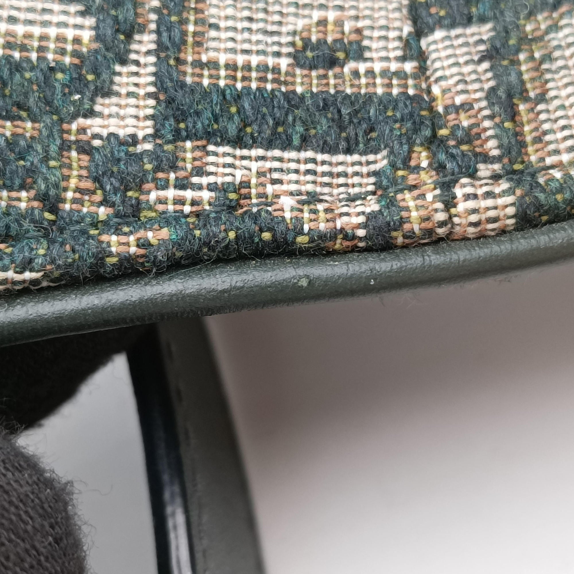 Pre-owned Christian Dior Saddle Green Jacquard  handbag | stylenewstar