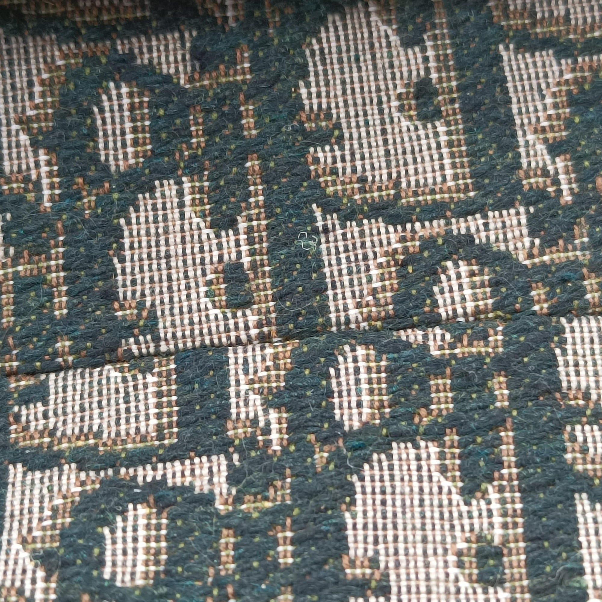 Pre-owned Christian Dior Saddle Green Jacquard  handbag | stylenewstar