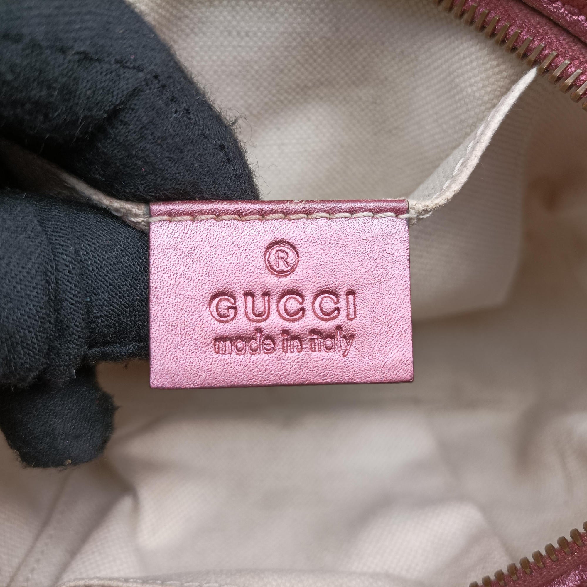 Pre-owned Gucci Microguccissima bamboo camera Pink Leather 309538 shoulderbag | stylenewstar