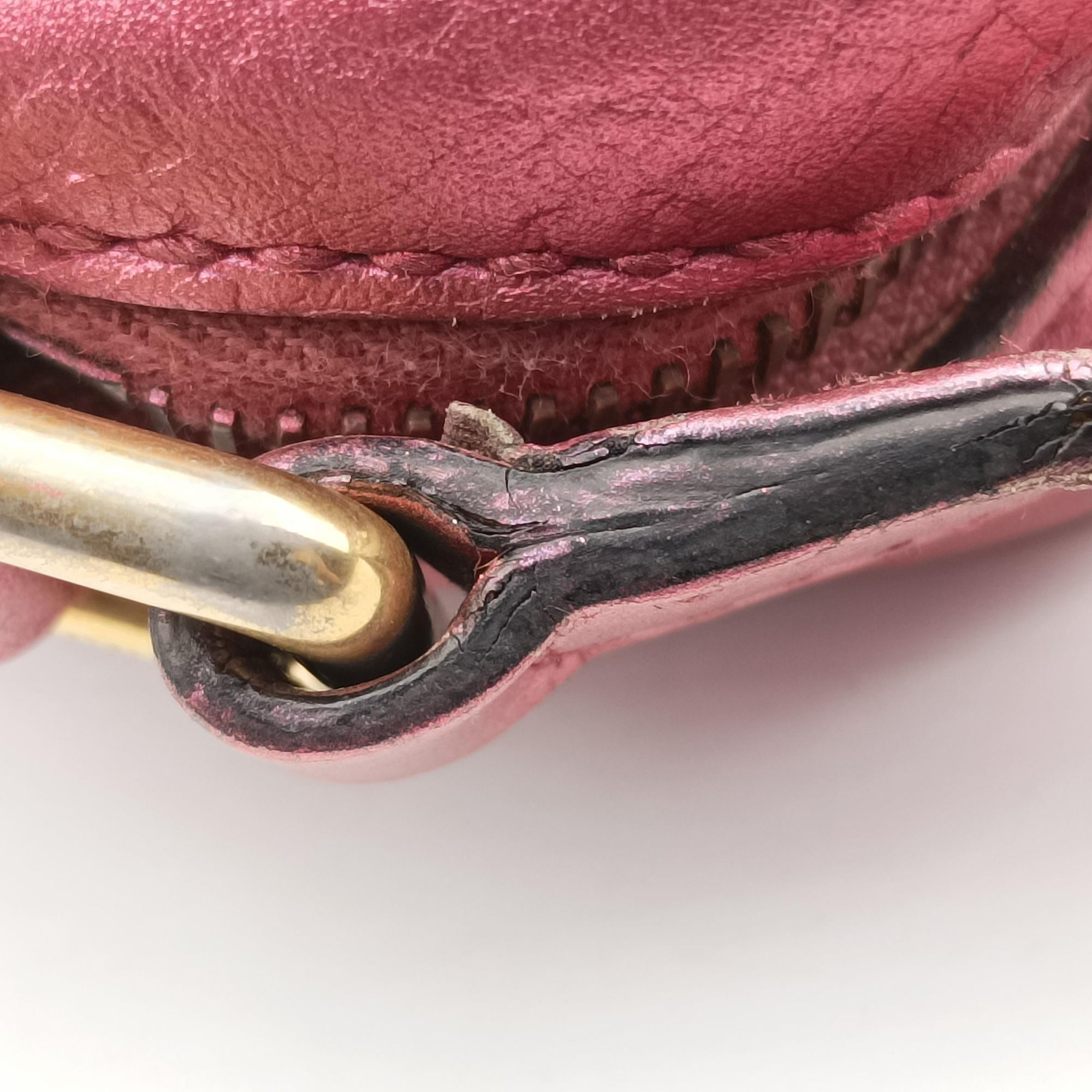 Pre-owned Gucci Microguccissima bamboo camera Pink Leather 309538 shoulderbag | stylenewstar