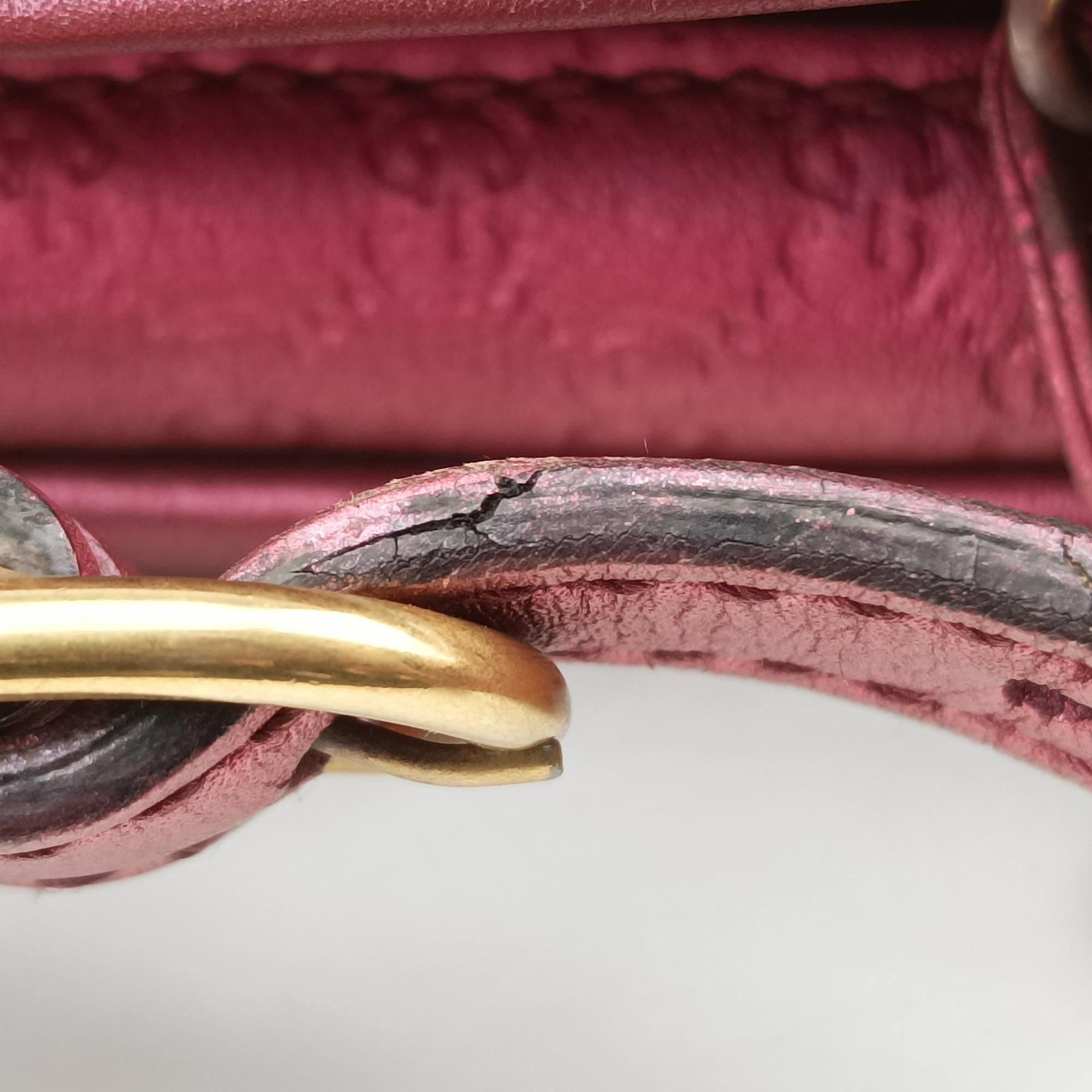 Pre-owned Gucci Microguccissima bamboo camera Pink Leather 309538 shoulderbag | stylenewstar