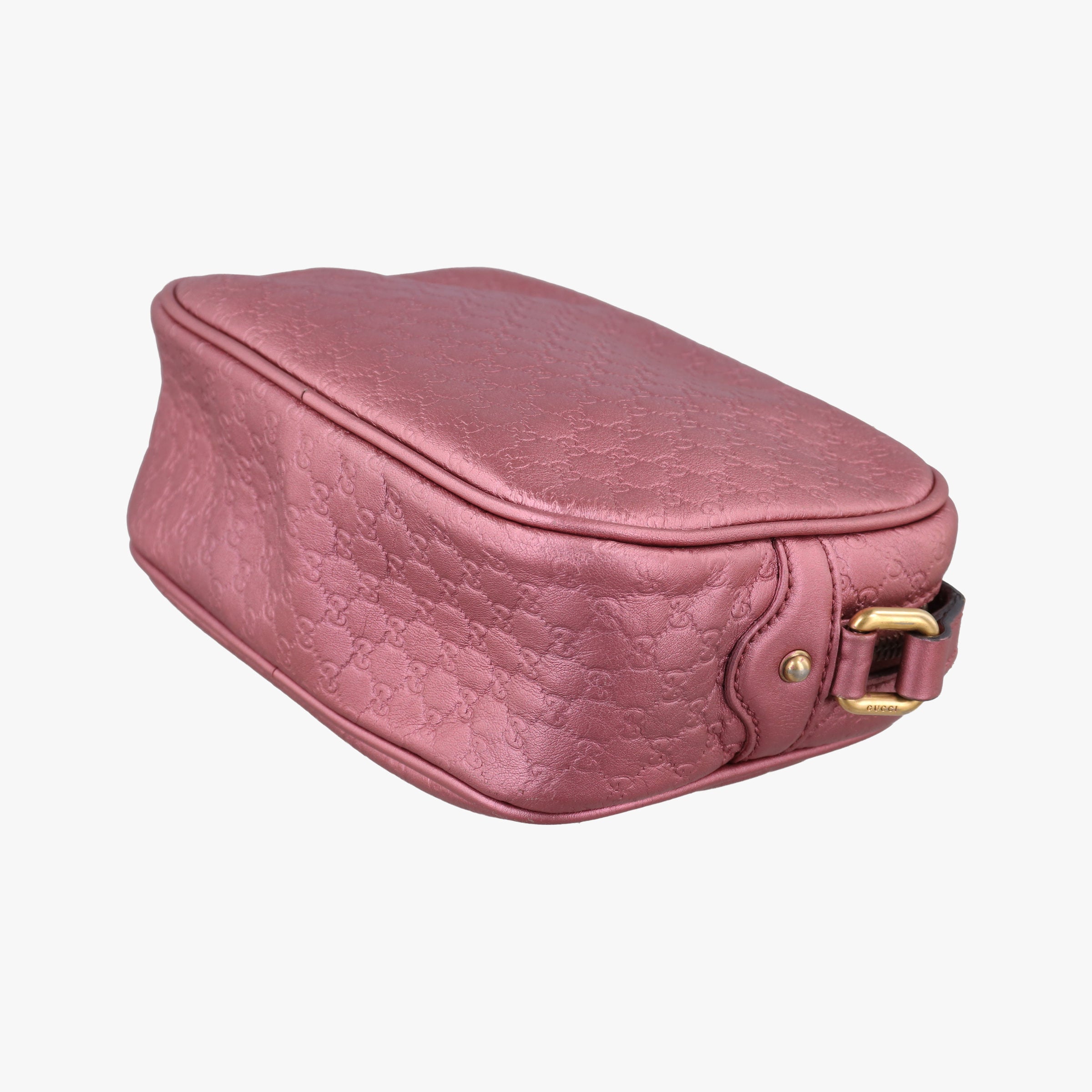 Pre-owned Gucci Microguccissima bamboo camera Pink Leather 309538 shoulderbag | stylenewstar