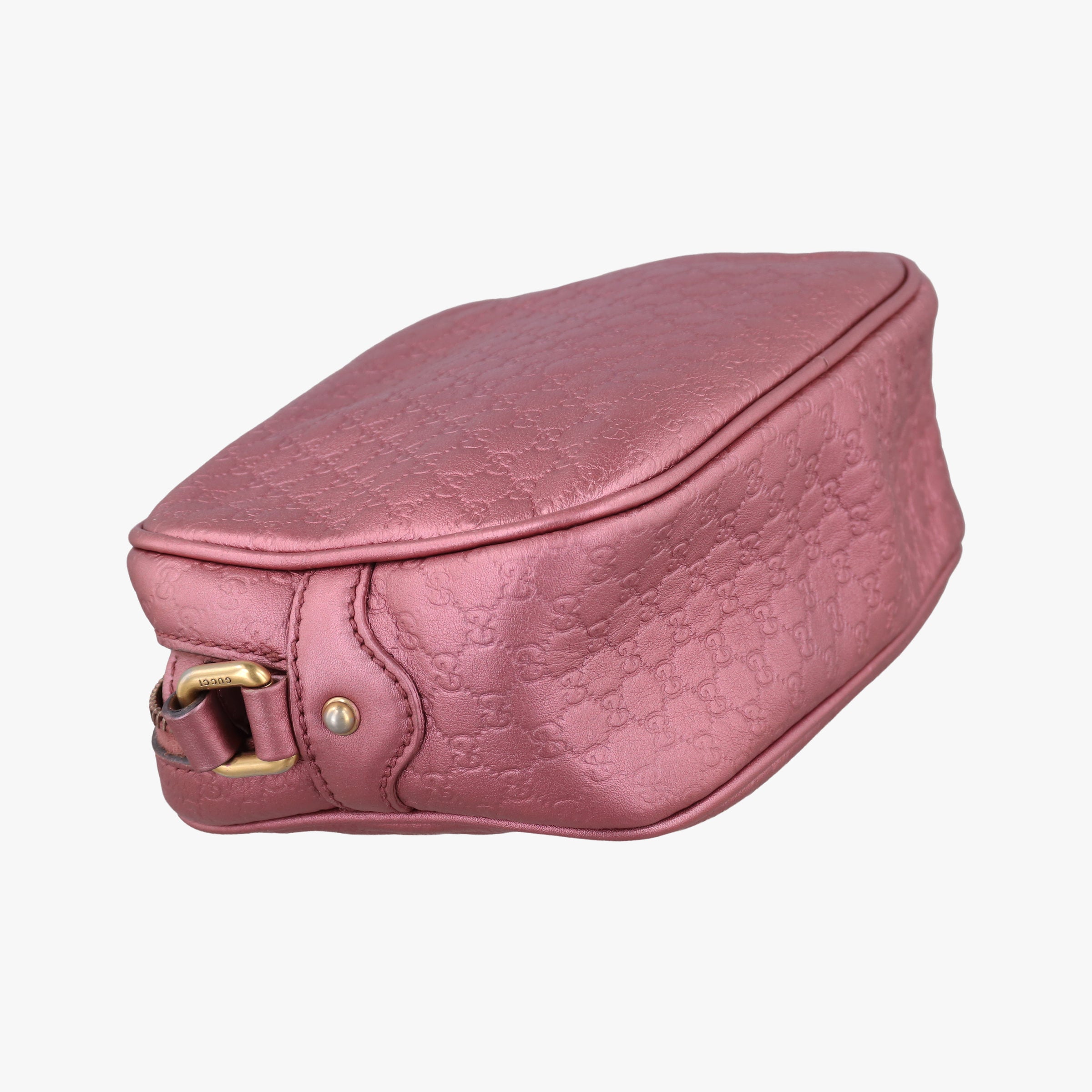 Pre-owned Gucci Microguccissima bamboo camera Pink Leather 309538 shoulderbag | stylenewstar