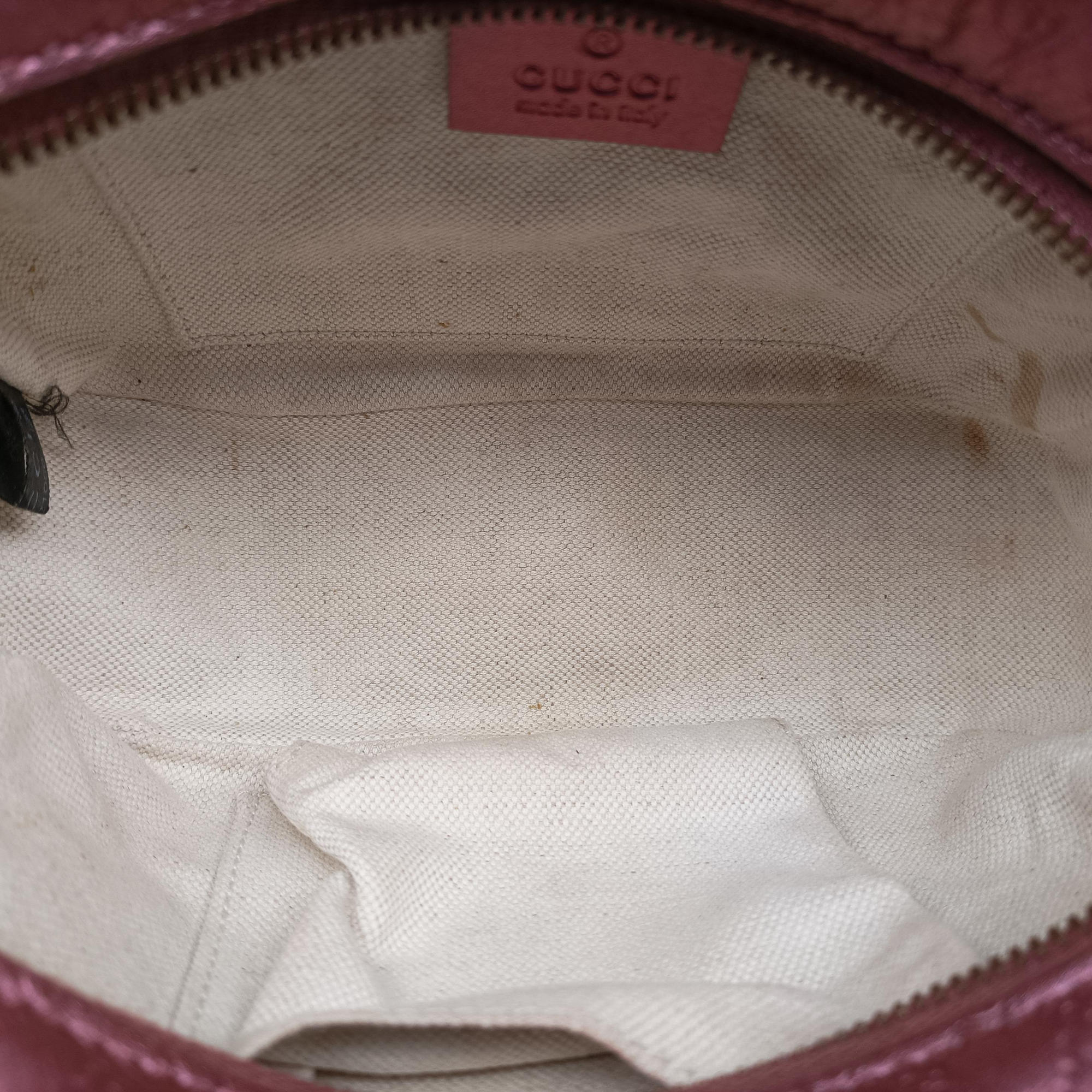 Pre-owned Gucci Microguccissima bamboo camera Pink Leather 309538 shoulderbag | stylenewstar