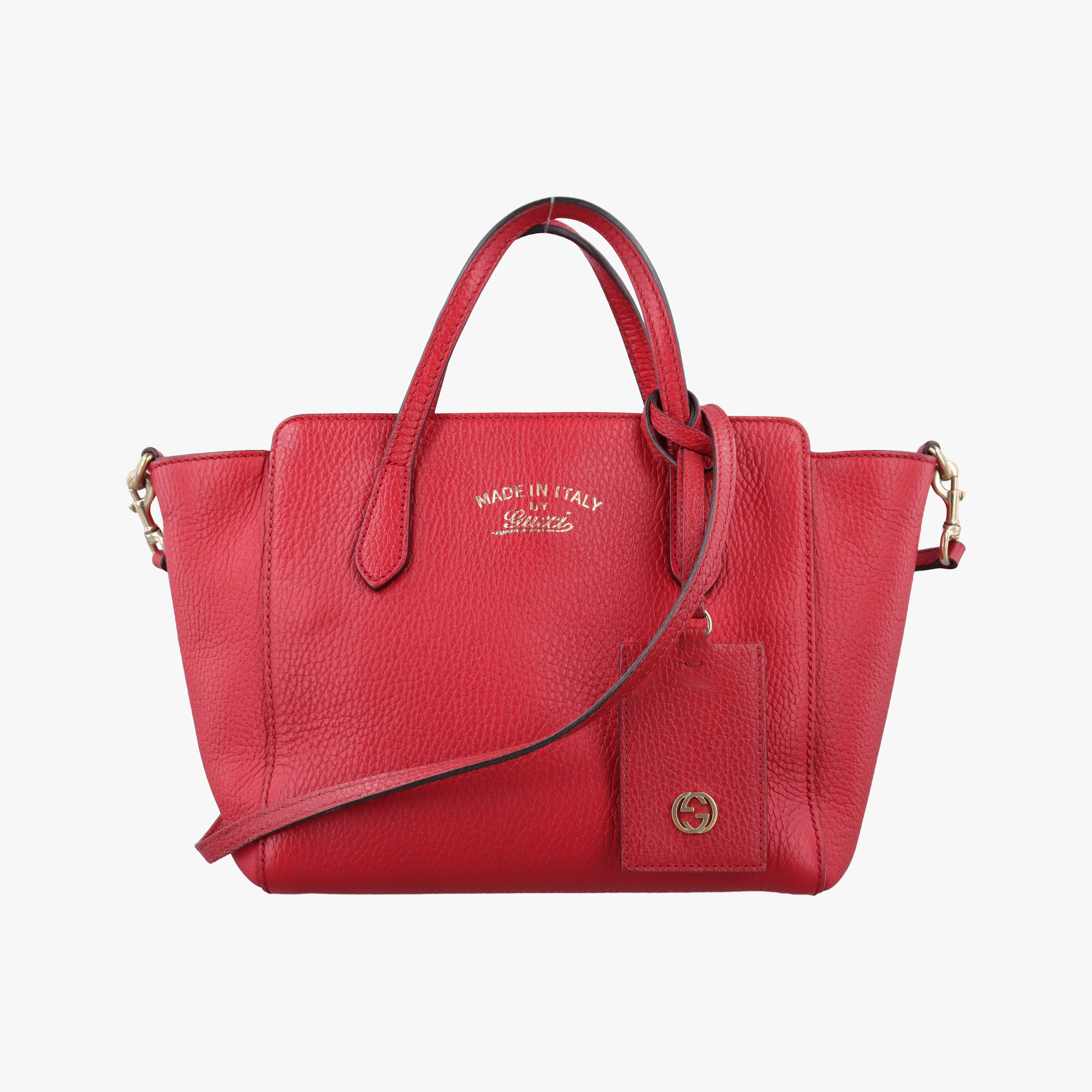 Pre-owned Gucci Swing Red Leather 368827 shoulderbag | stylenewstar
