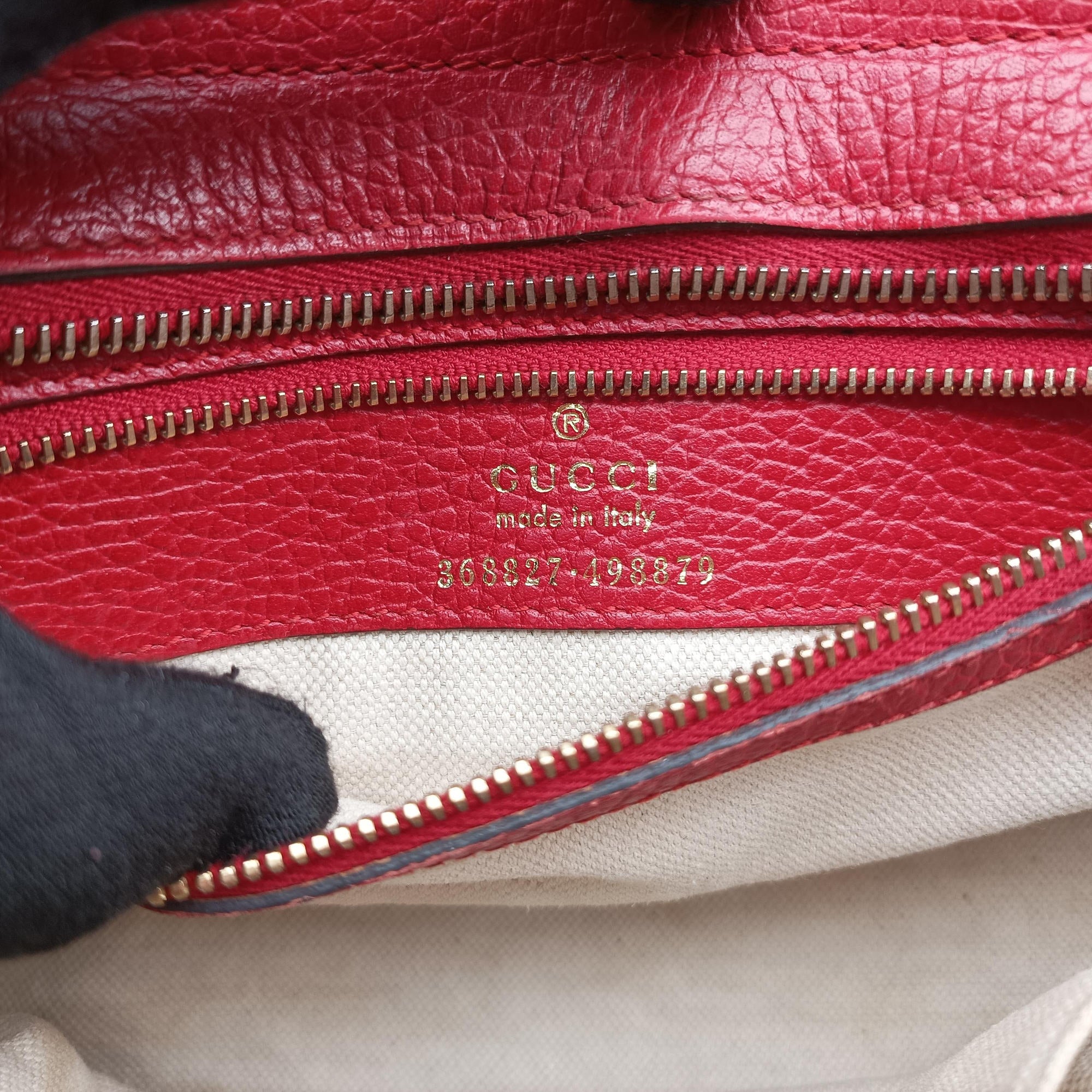 Pre-owned Gucci Swing Red Leather 368827 shoulderbag | stylenewstar