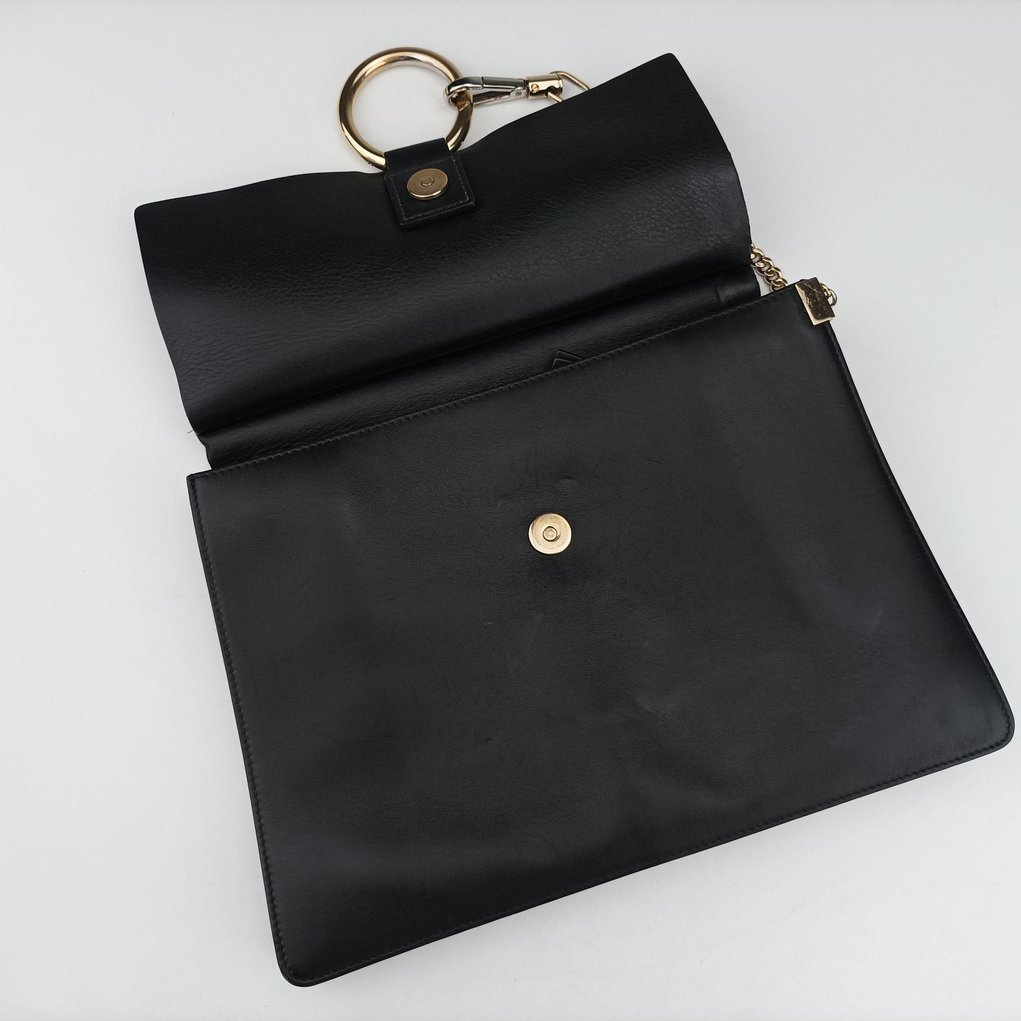 Pre-owned Chloe FAYE Black Suede × leather  shoulderbag | stylenewstar