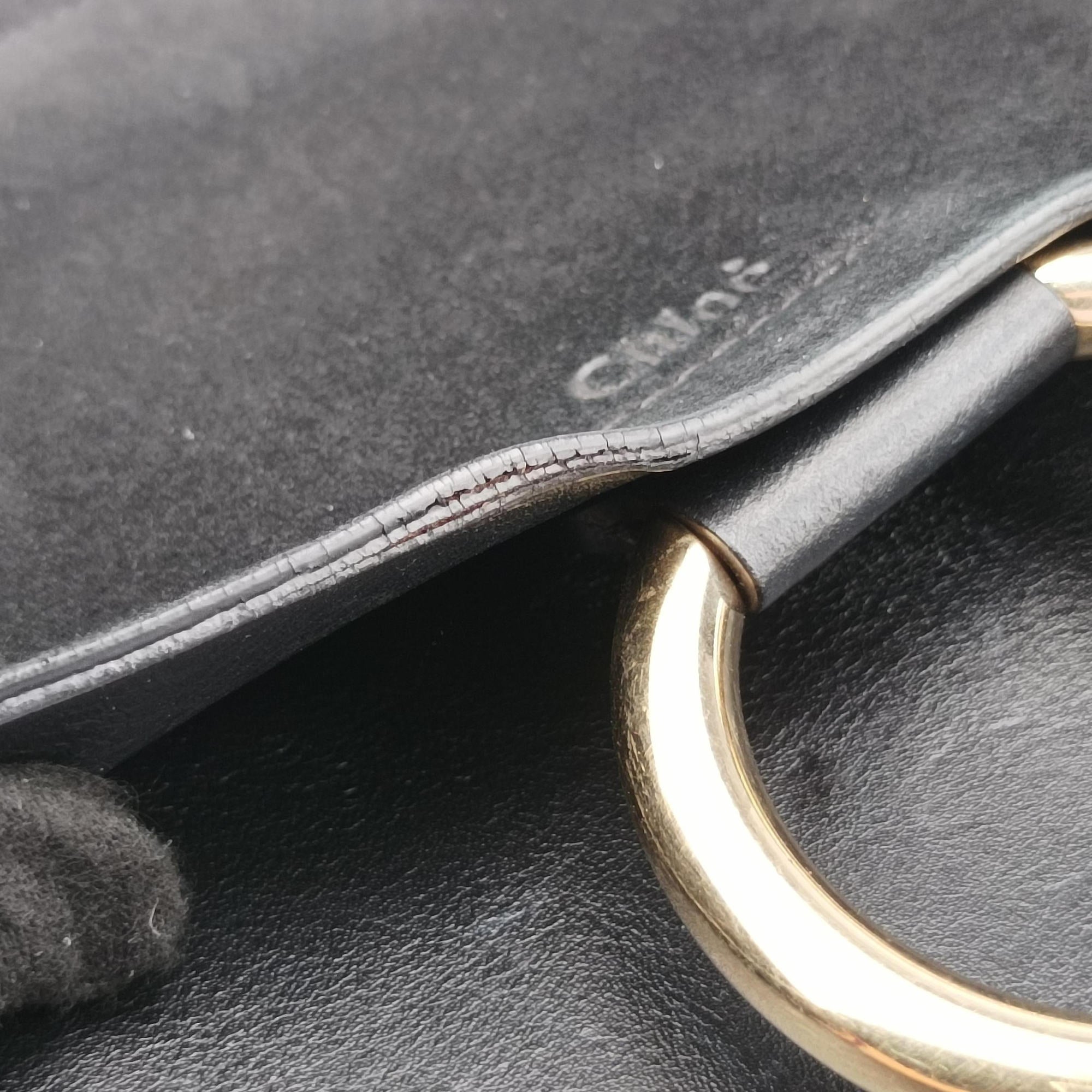 Pre-owned Chloe FAYE Black Suede × leather  shoulderbag | stylenewstar