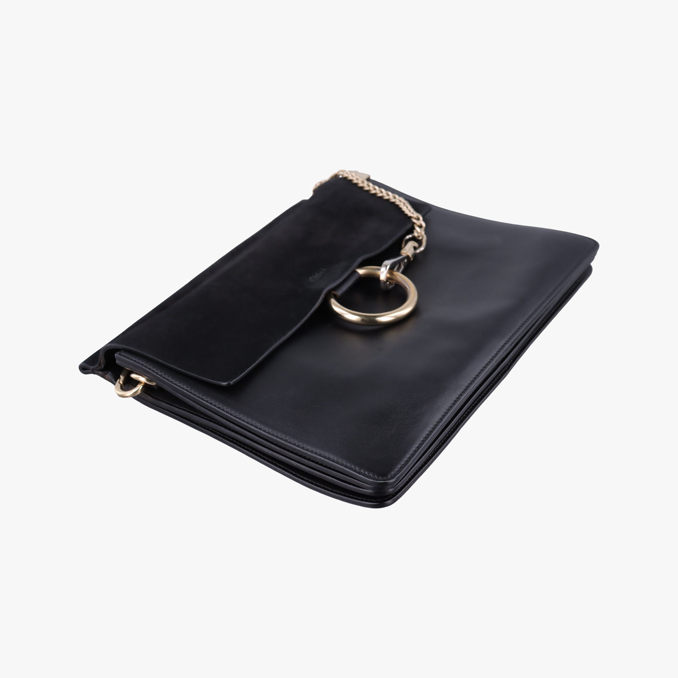 Pre-owned Chloe FAYE Black Suede × leather  shoulderbag | stylenewstar