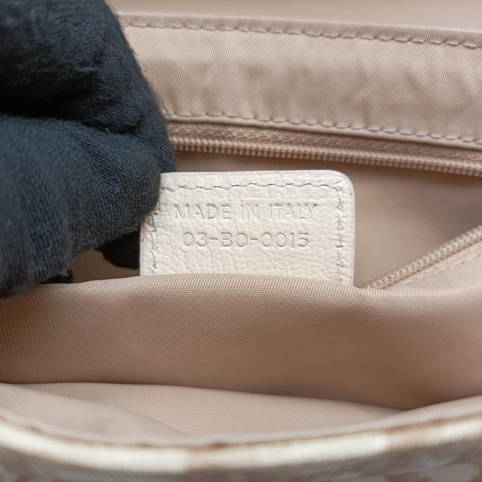 Pre-owned Christian Dior Trotter Flower Beige PVC Coated Canvas Floral Embroidery  shoulderbag | stylenewstar