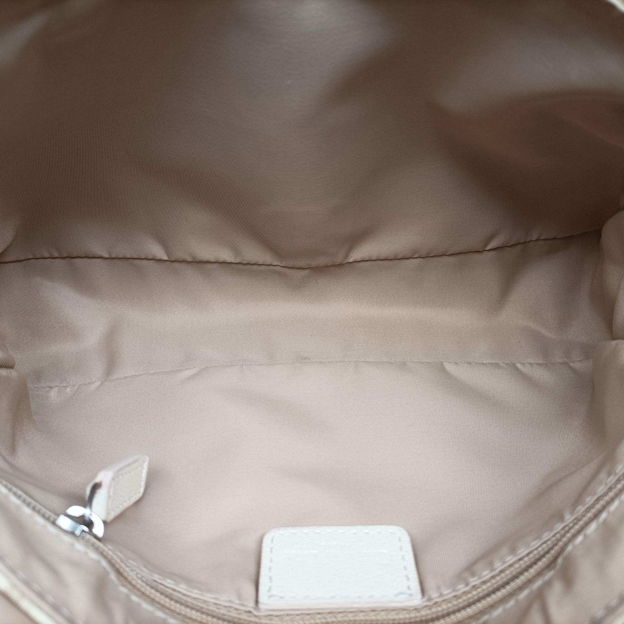 Pre-owned Christian Dior Trotter Flower Beige PVC Coated Canvas Floral Embroidery  shoulderbag | stylenewstar