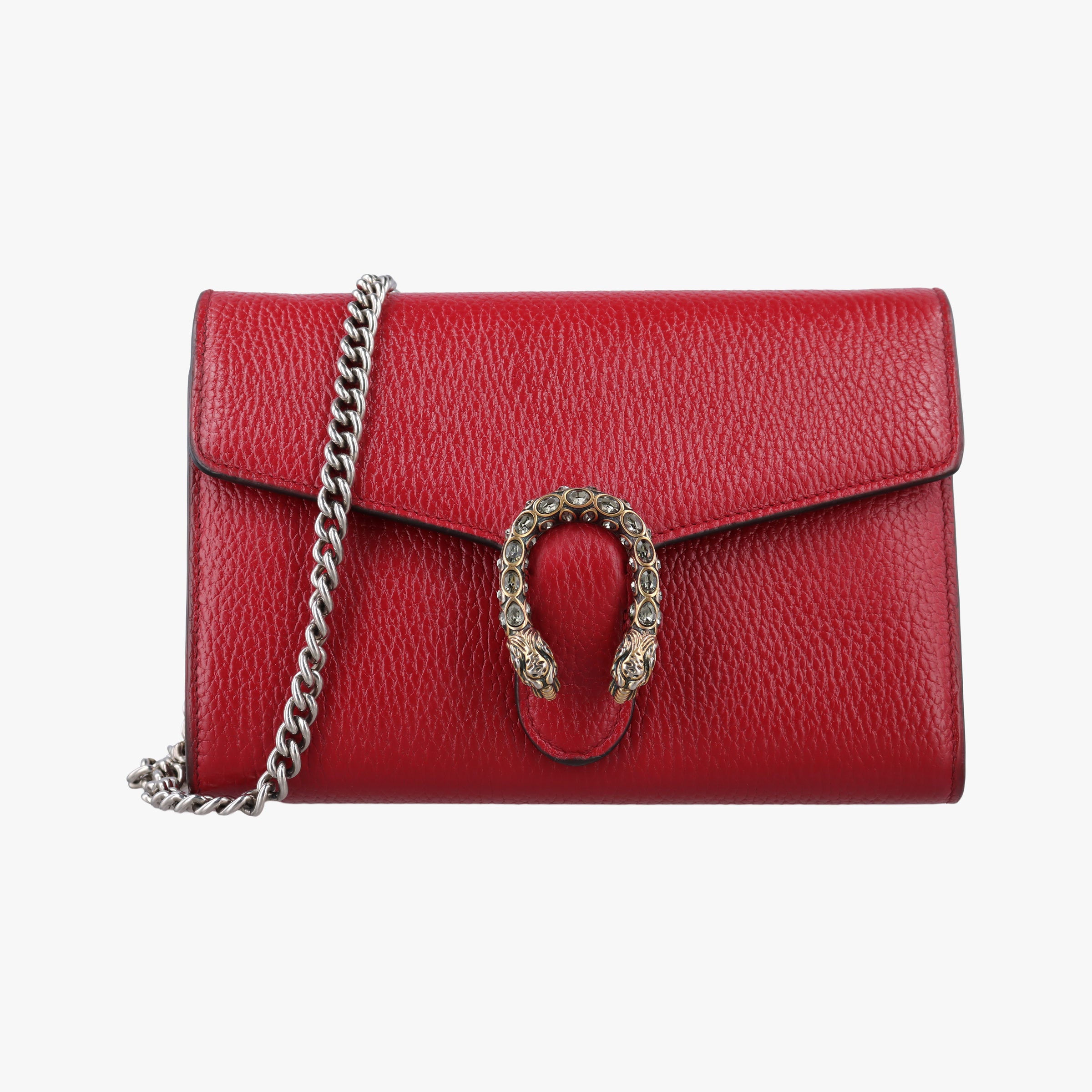 Pre-owned Gucci Dionysus Red Leather 401231 shoulderbag | stylenewstar