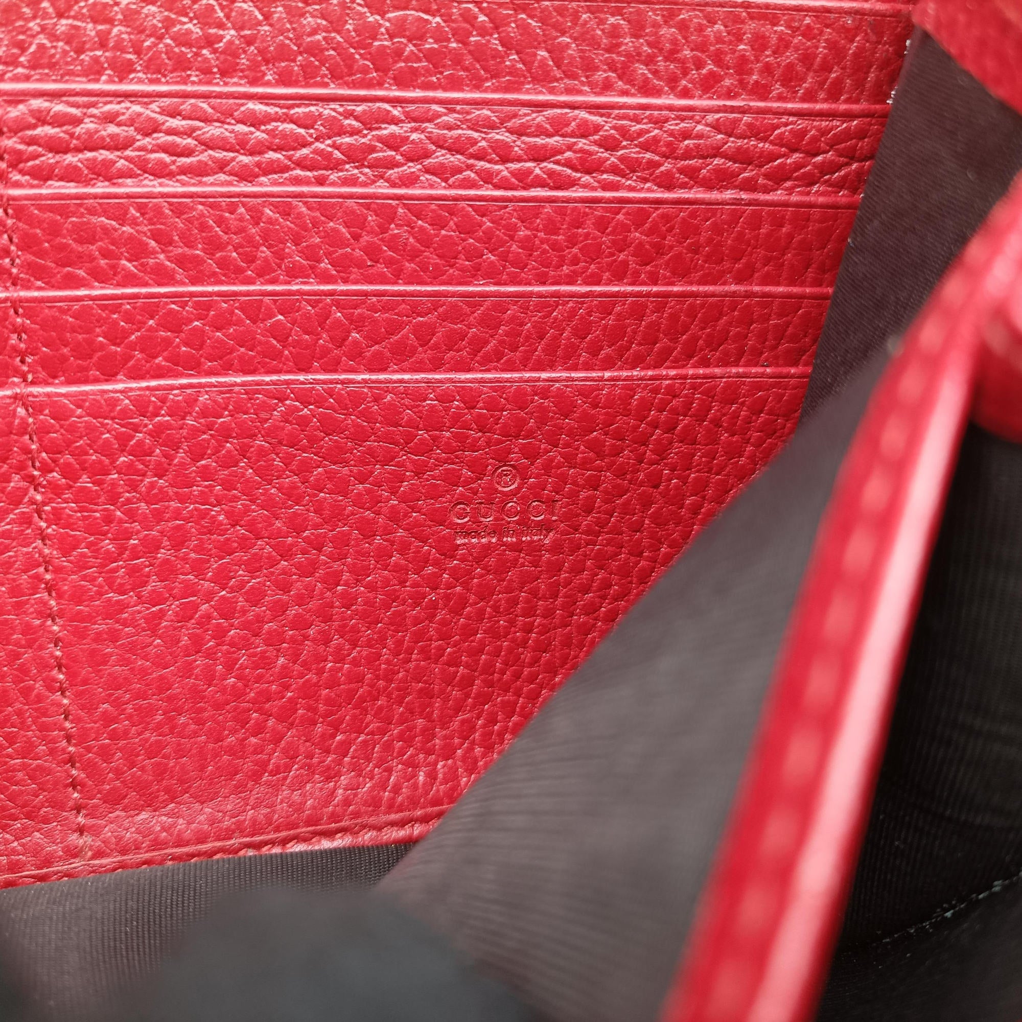 Pre-owned Gucci Dionysus Red Leather 401231 shoulderbag | stylenewstar