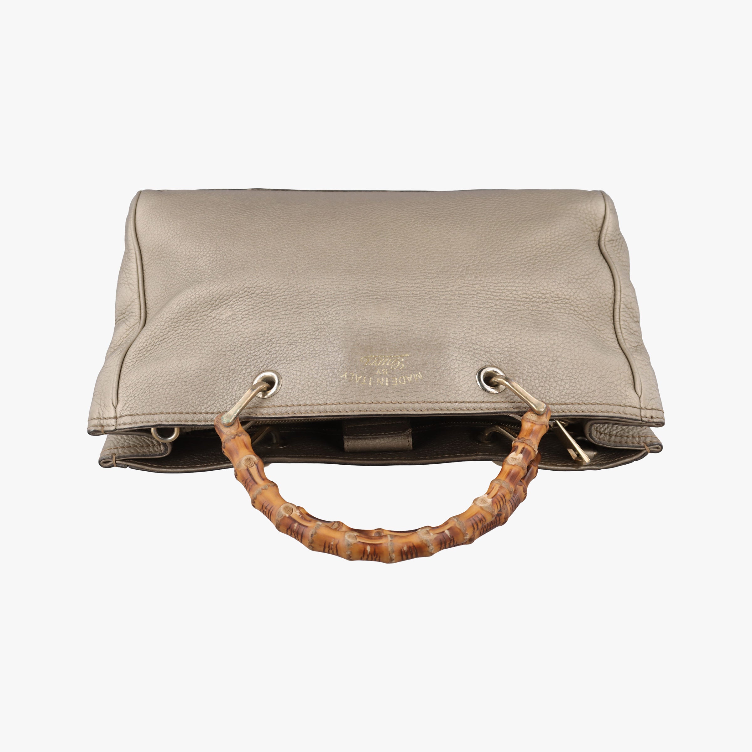 Pre-owned Gucci Bamboo Shopper Golden Leather 323660 shoulderbag | stylenewstar